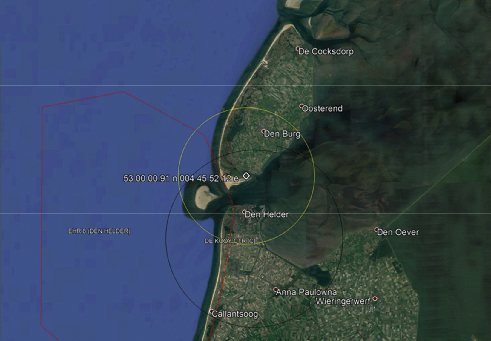 Oefengebied (tijdelijk laagvlieggebied) Texel