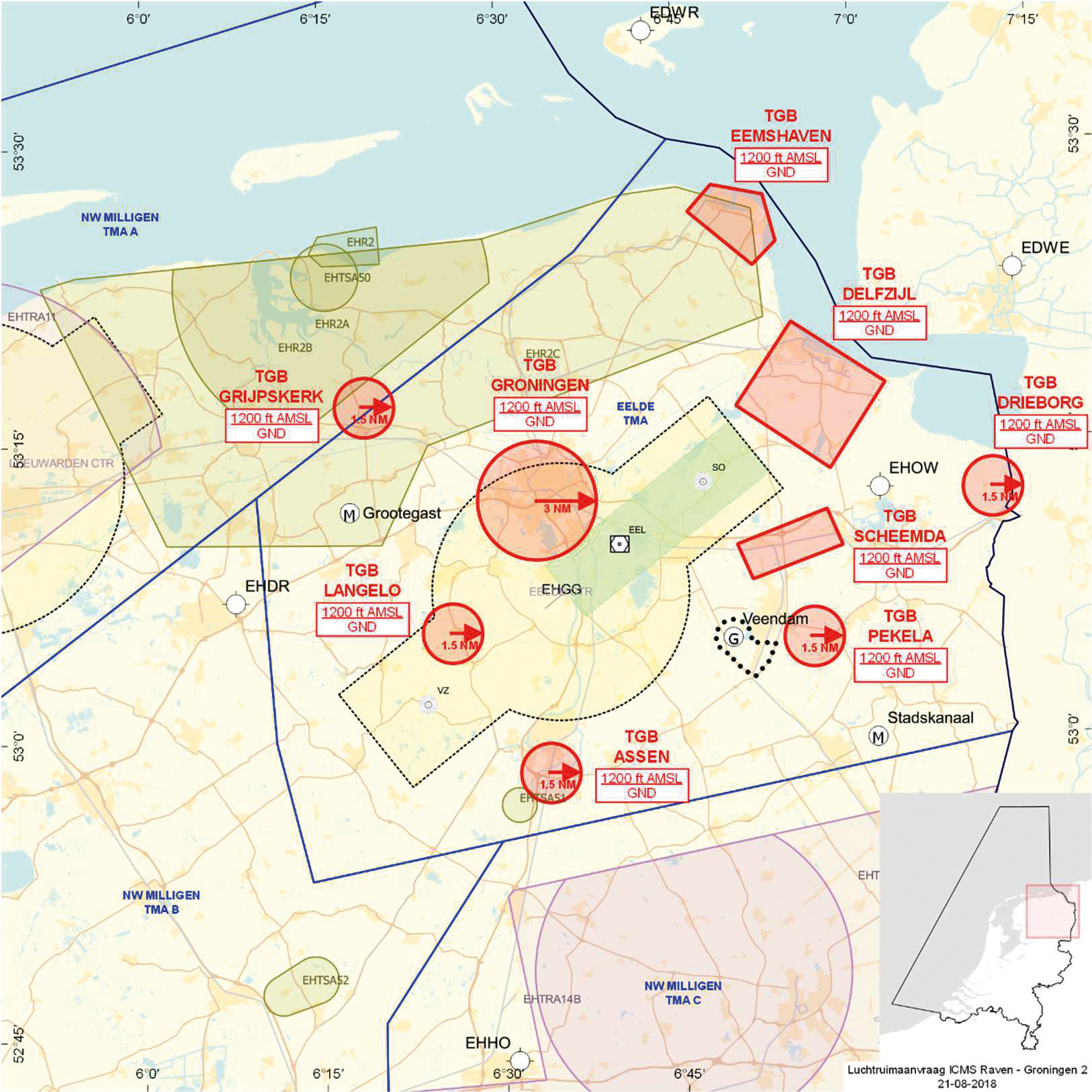 Figuur 2. TGB’s ten behoeve van Raven RPAS