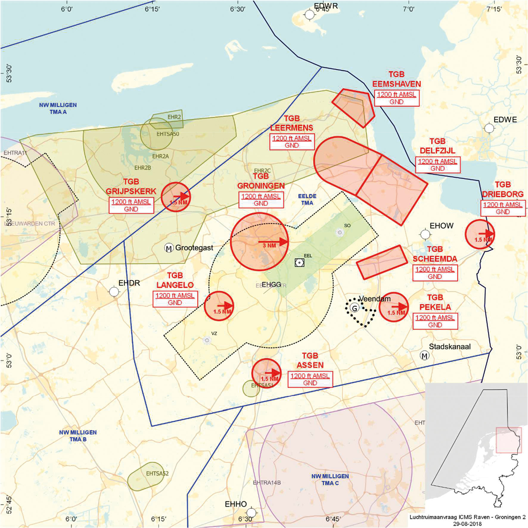 Figuur 1: TGB’s ten behoeve van Raven RPAS