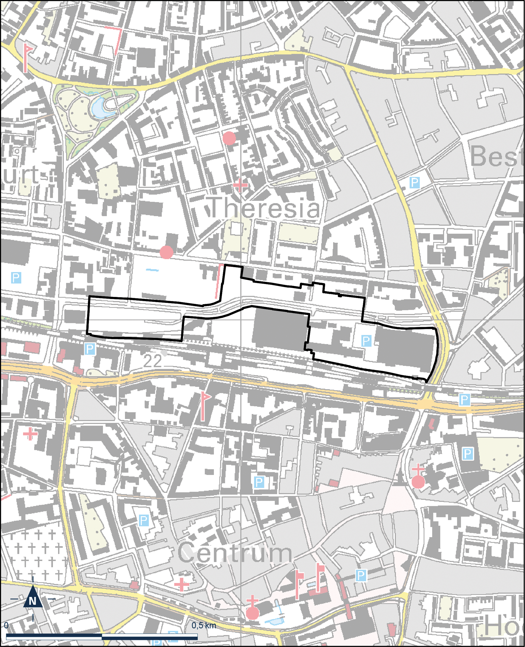 Kaart Tilburg, Spoorzone013