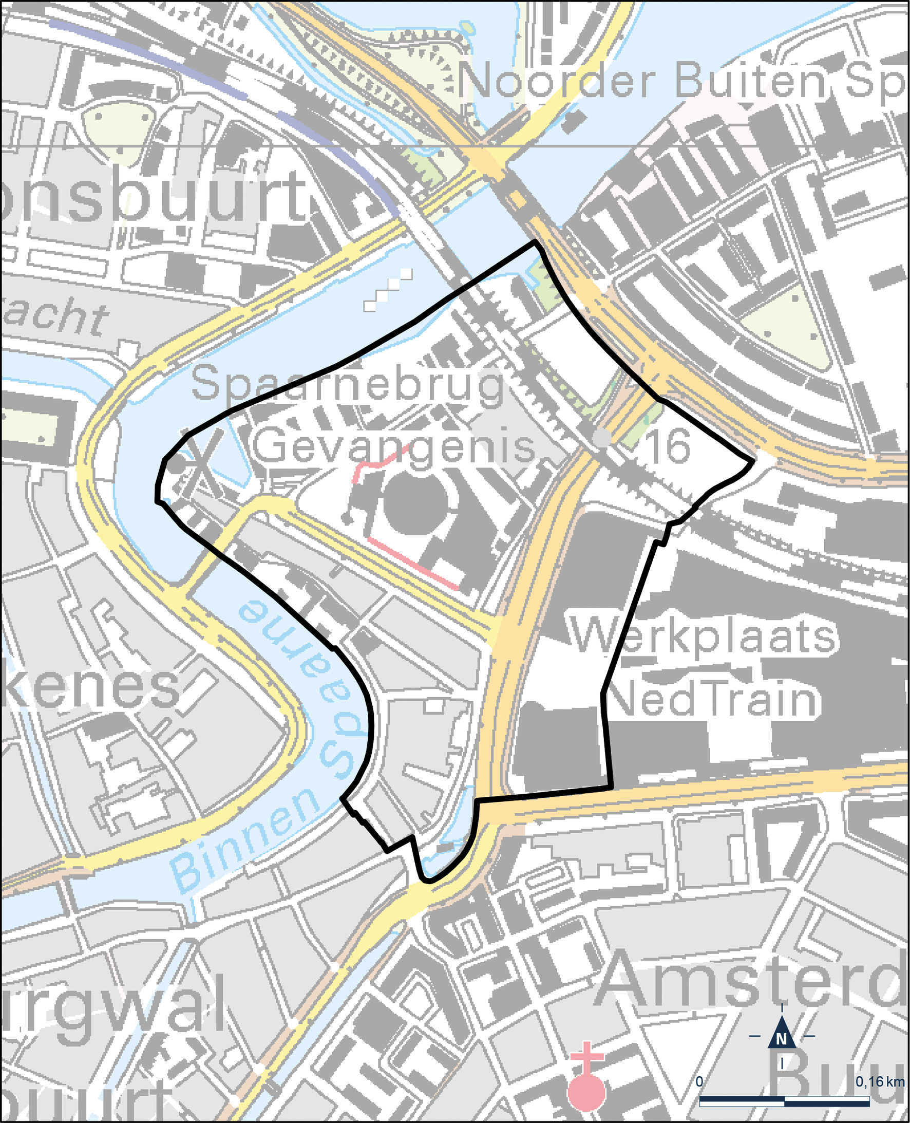 Kaart Haarlem, Spaarnesprong
