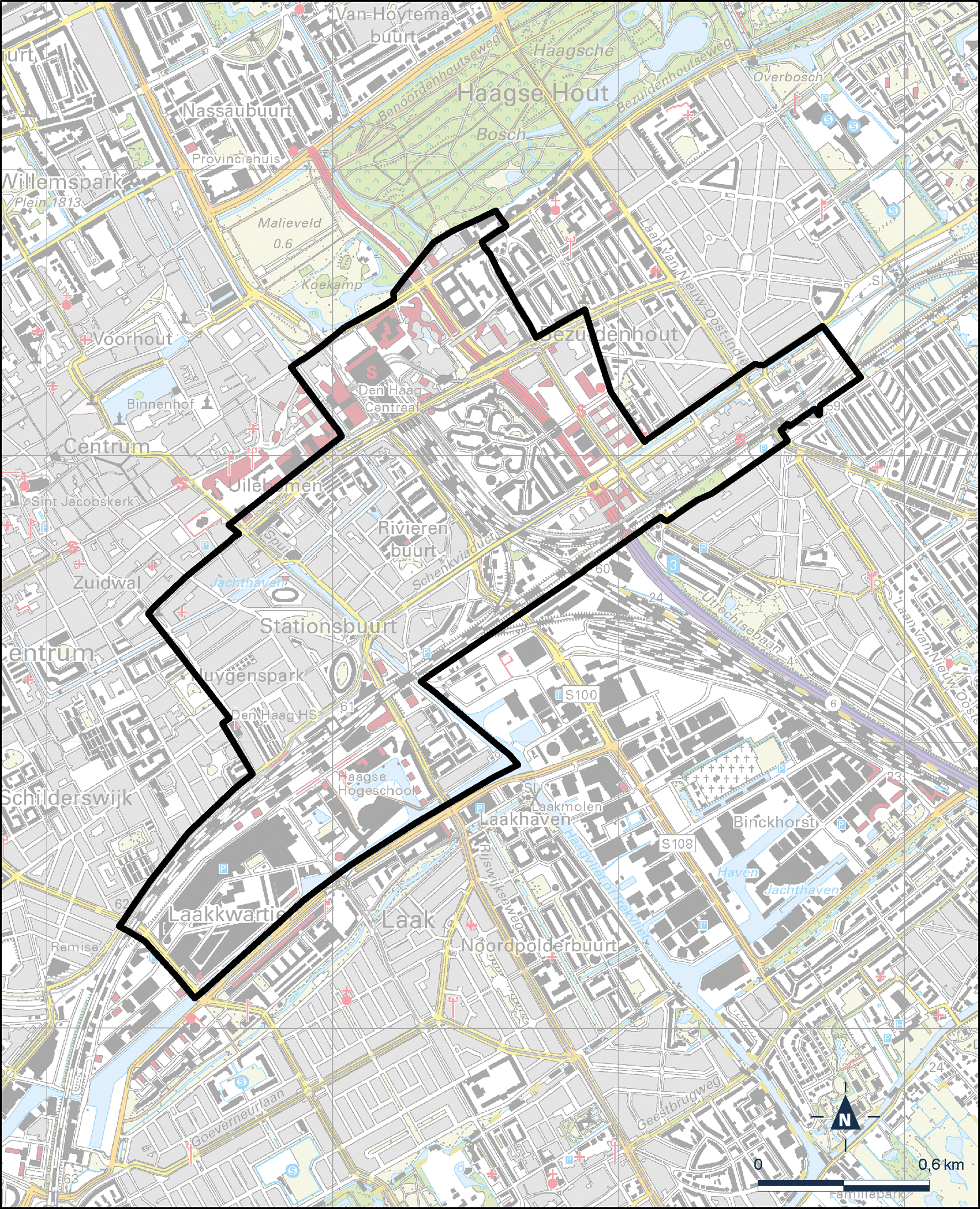Kaart Den Haag, Central Innovation District