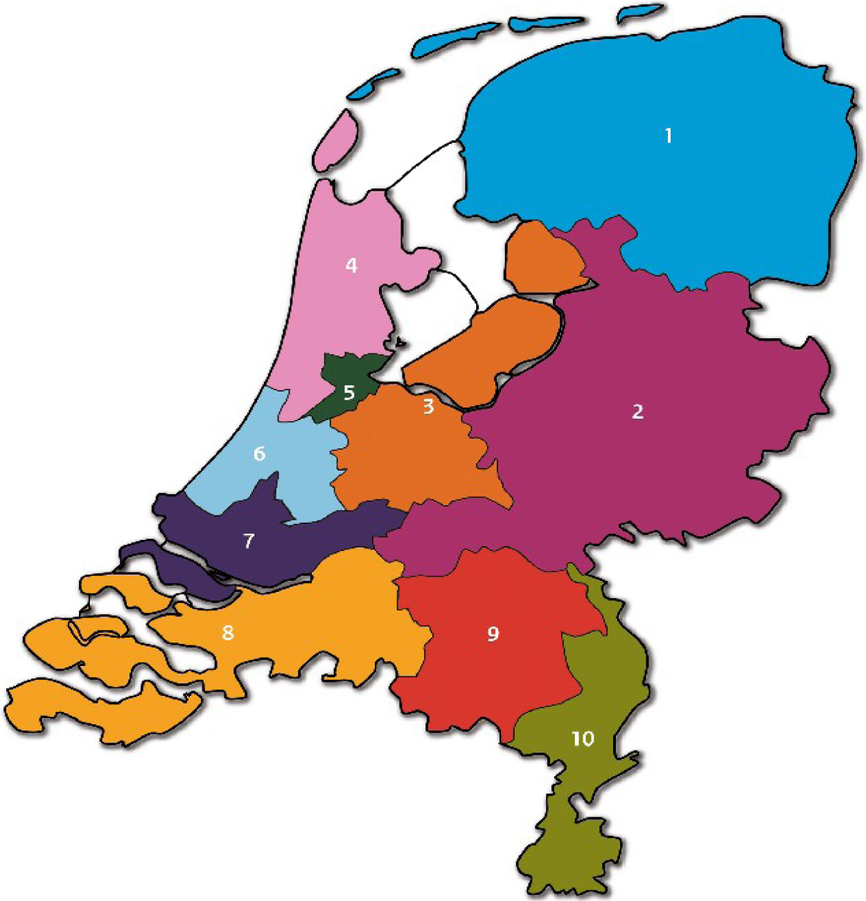 1 nationale politie met 10 regionale eenheden