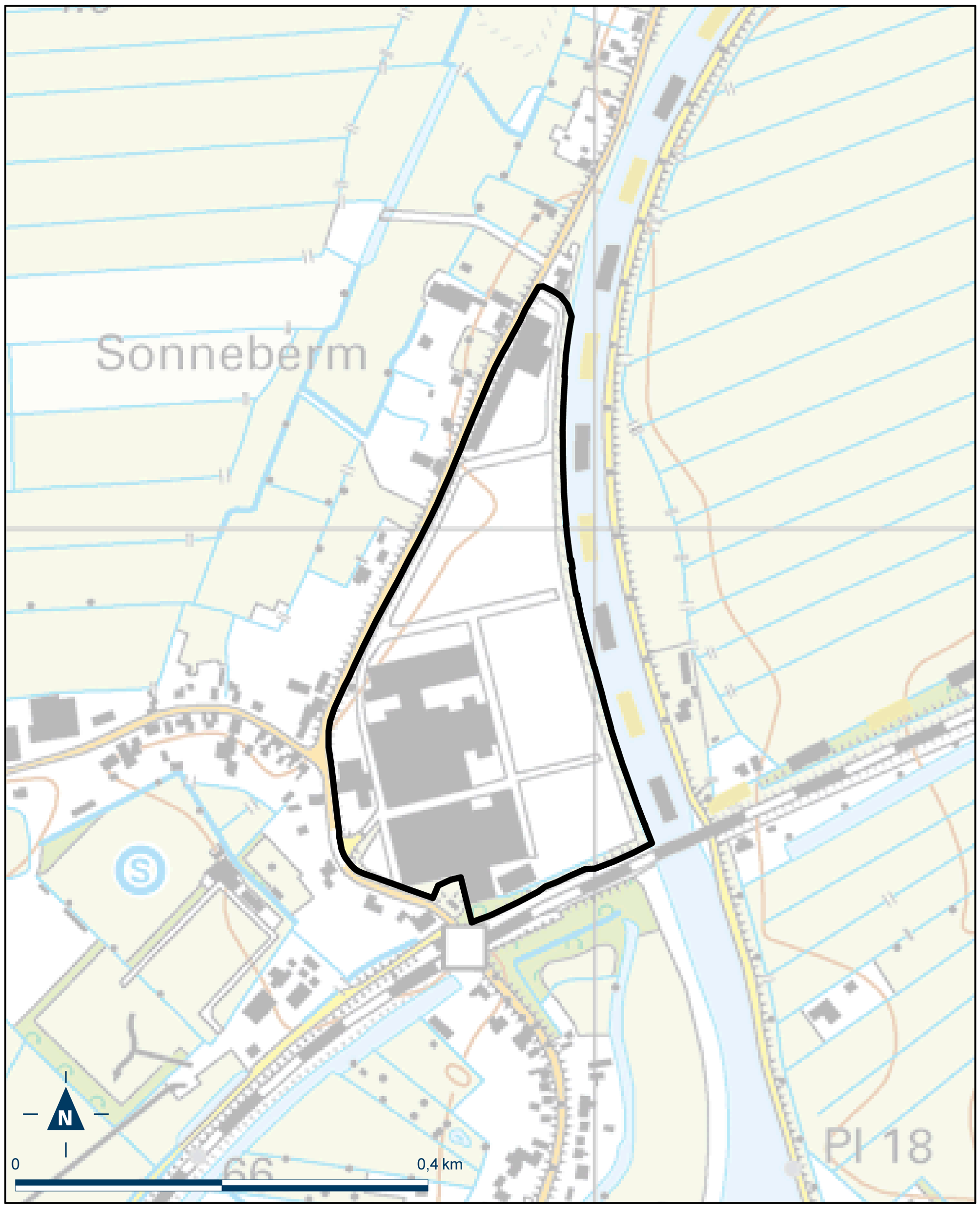 Kaart Giessenlanden, Bedrijventerrein Betonson