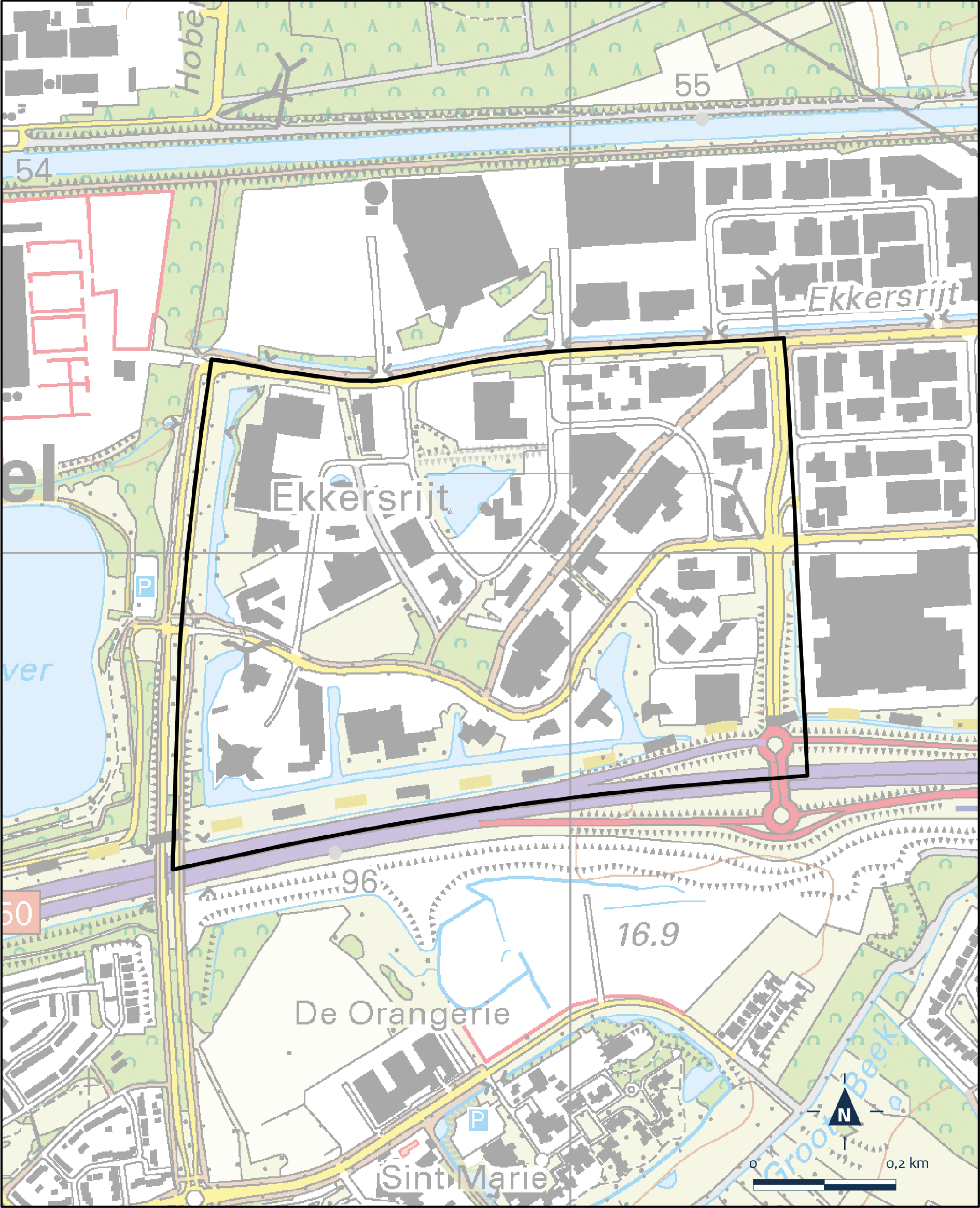 Kaart Son en Breugel, Sciencepark Ekkersrijt