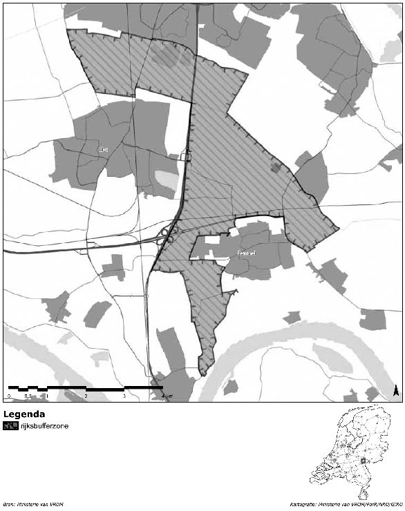 Kaart 1h: rijksbufferzone Park
              Lingezegen