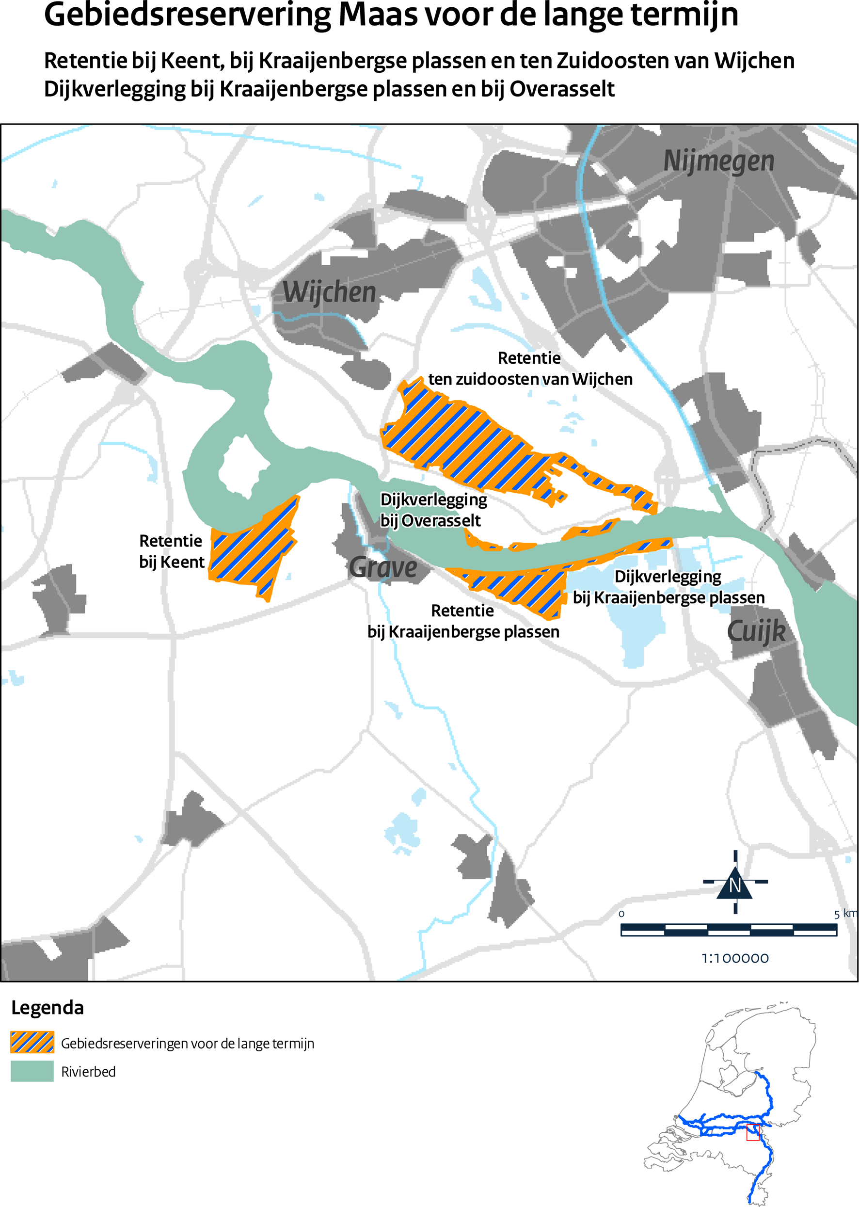 kaart 3b – Gebiedsreservering Maas