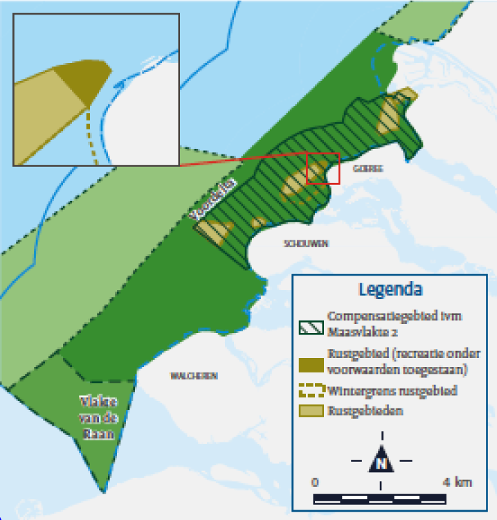 Figuur 7 Ruimtelijke maatregelen in de Voordelta