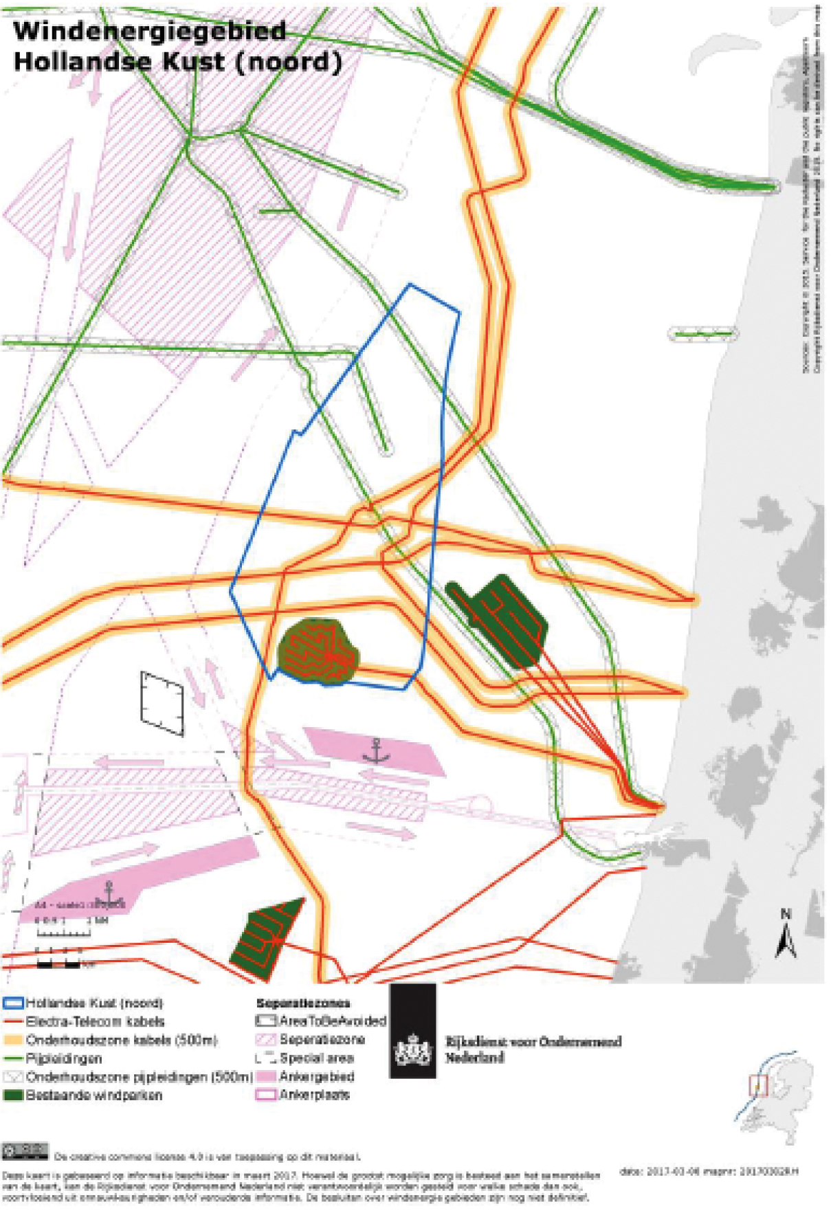 Figuur 2 Ligging van windenergiegebied Hollandse Kust (noord)