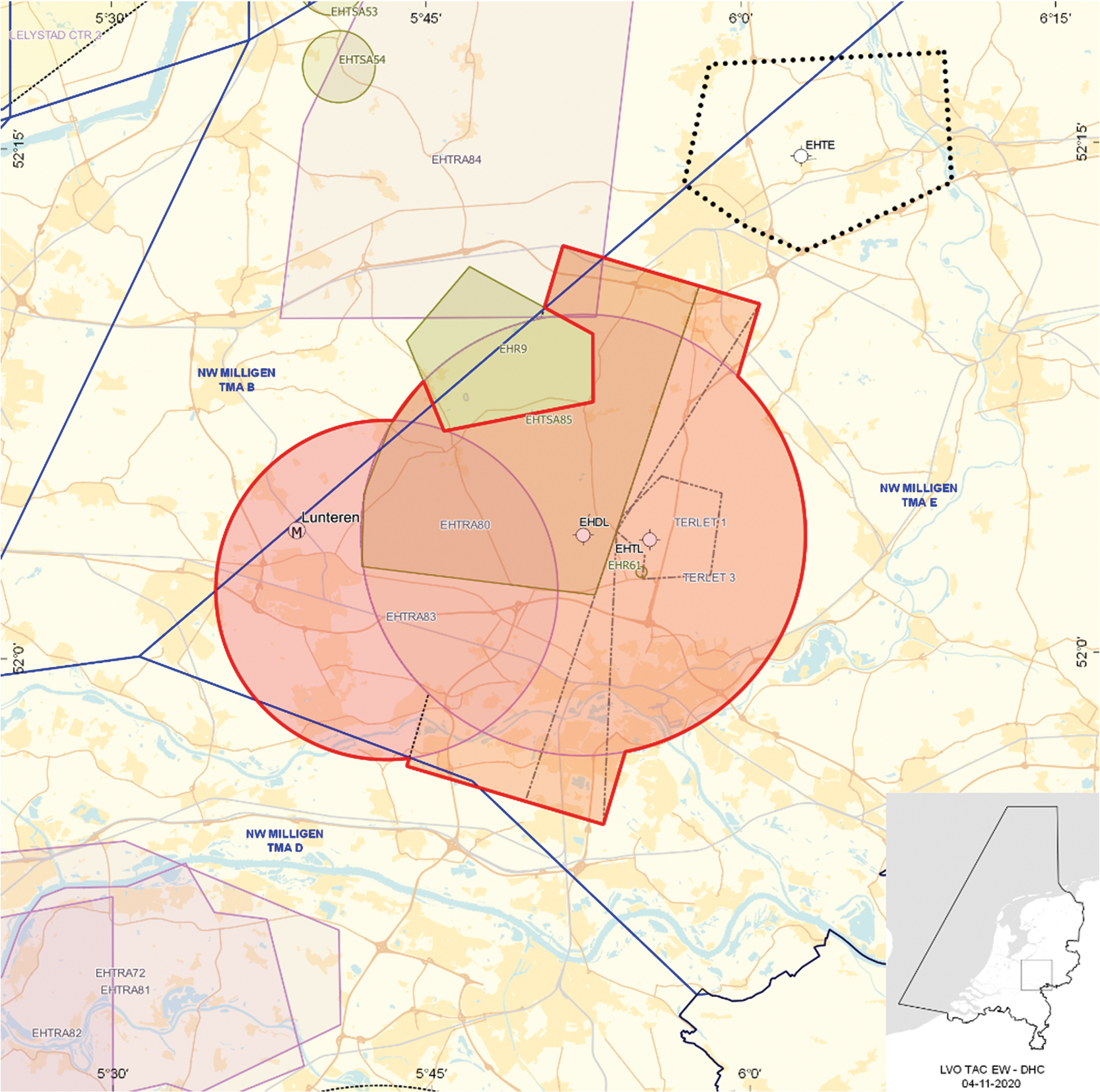 Oefengebied (tijdelijk laagvlieggebied) ‘TAC EW’