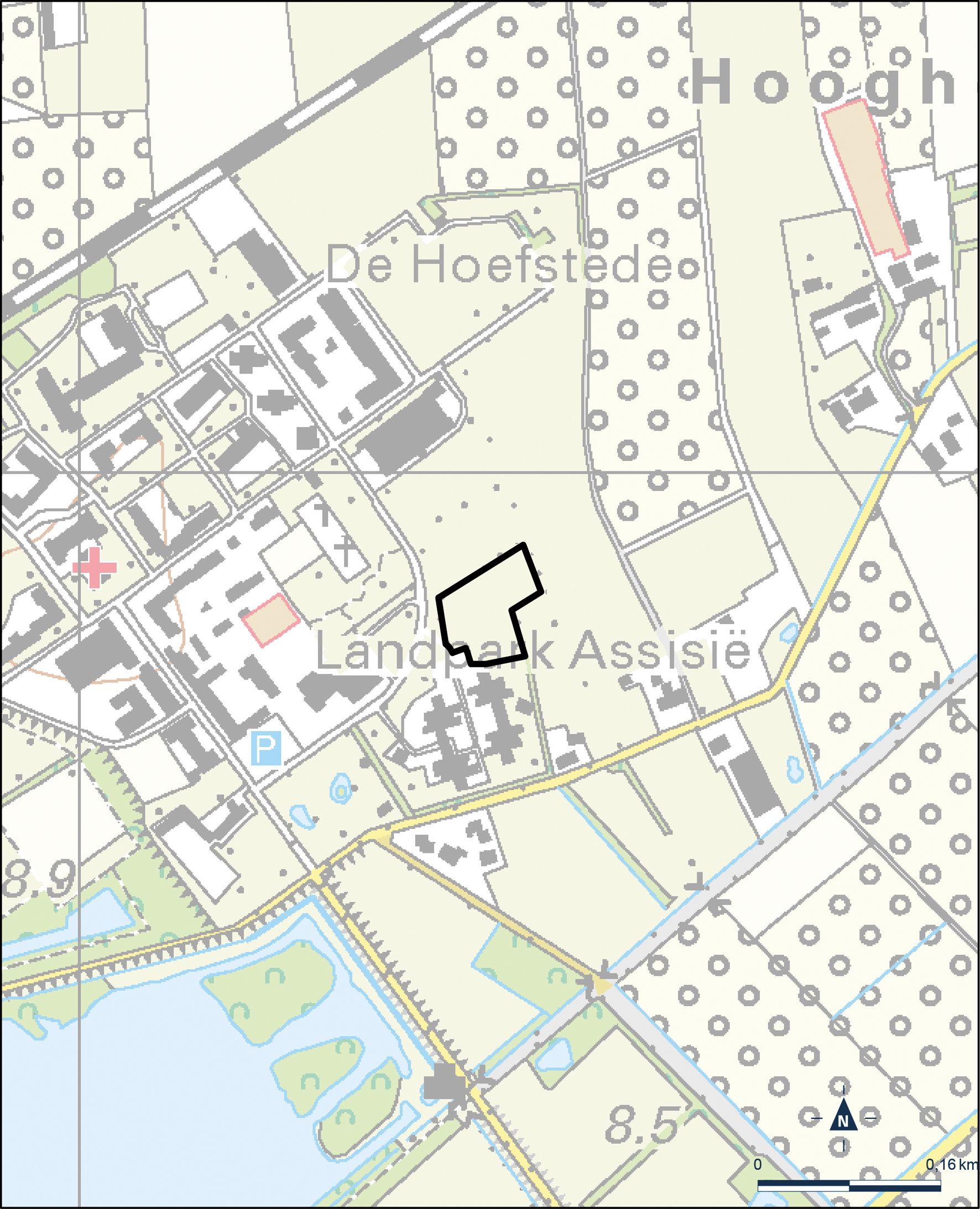 Kaart Tilburg, Landpark Assisië
