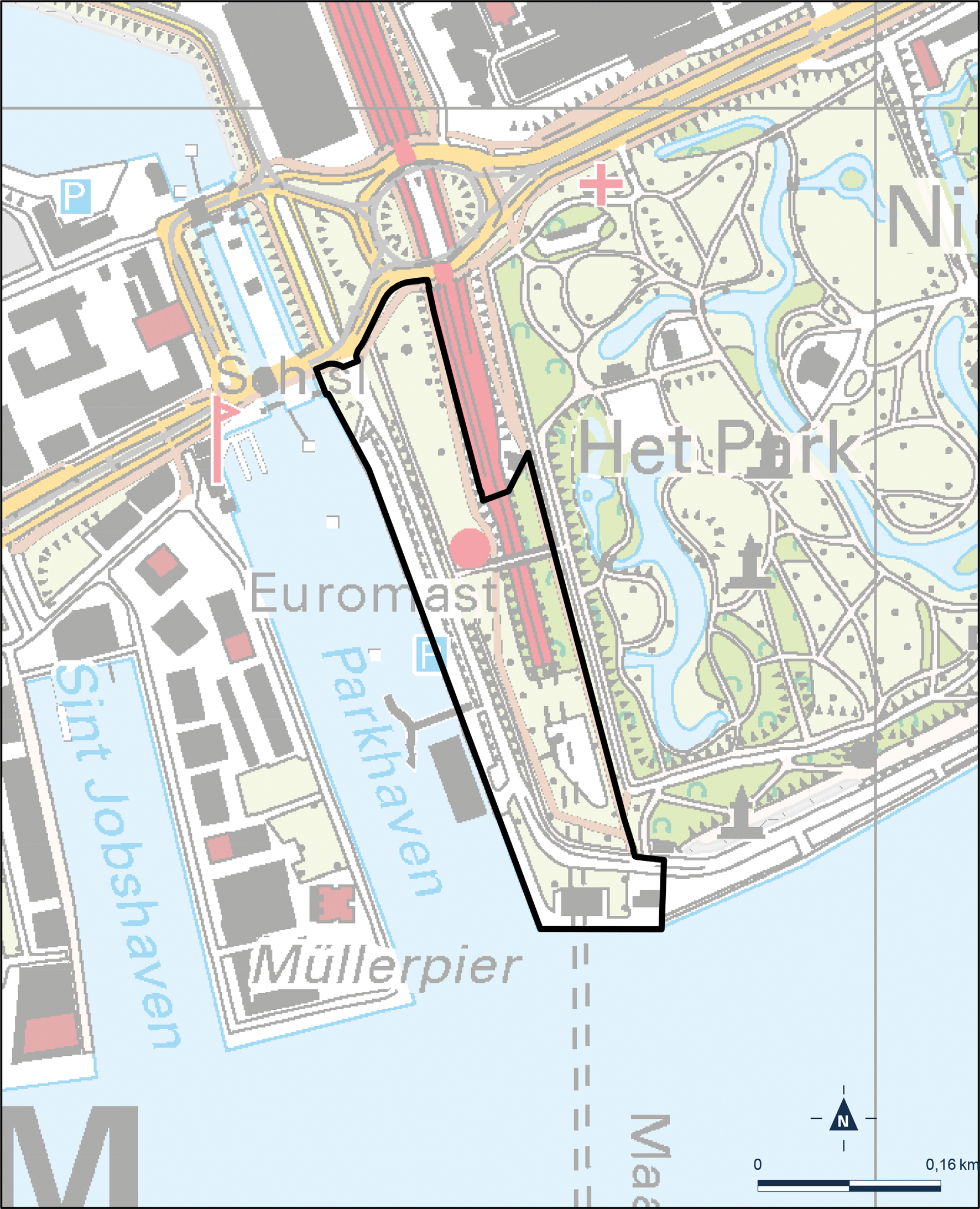 Kaart Rotterdam, Parkhaven