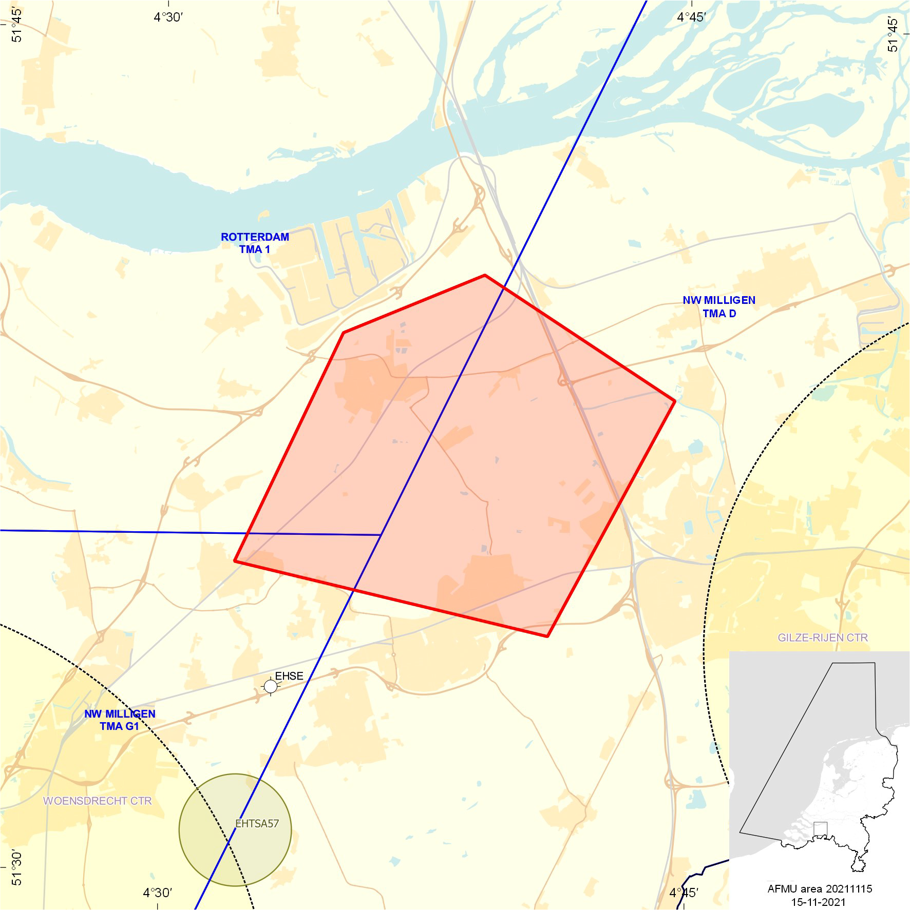 Oefengebied (tijdelijk laagvlieggebied) Etten-Leur