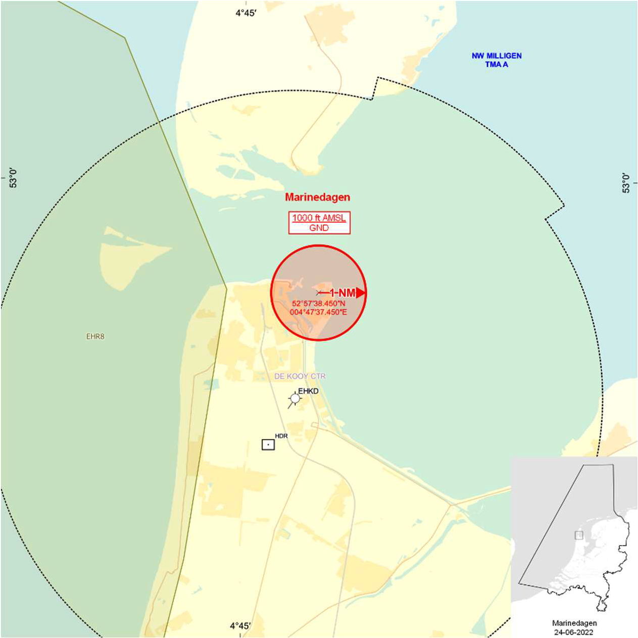Figuur: Demonstratiegebied Marinedagen 2022