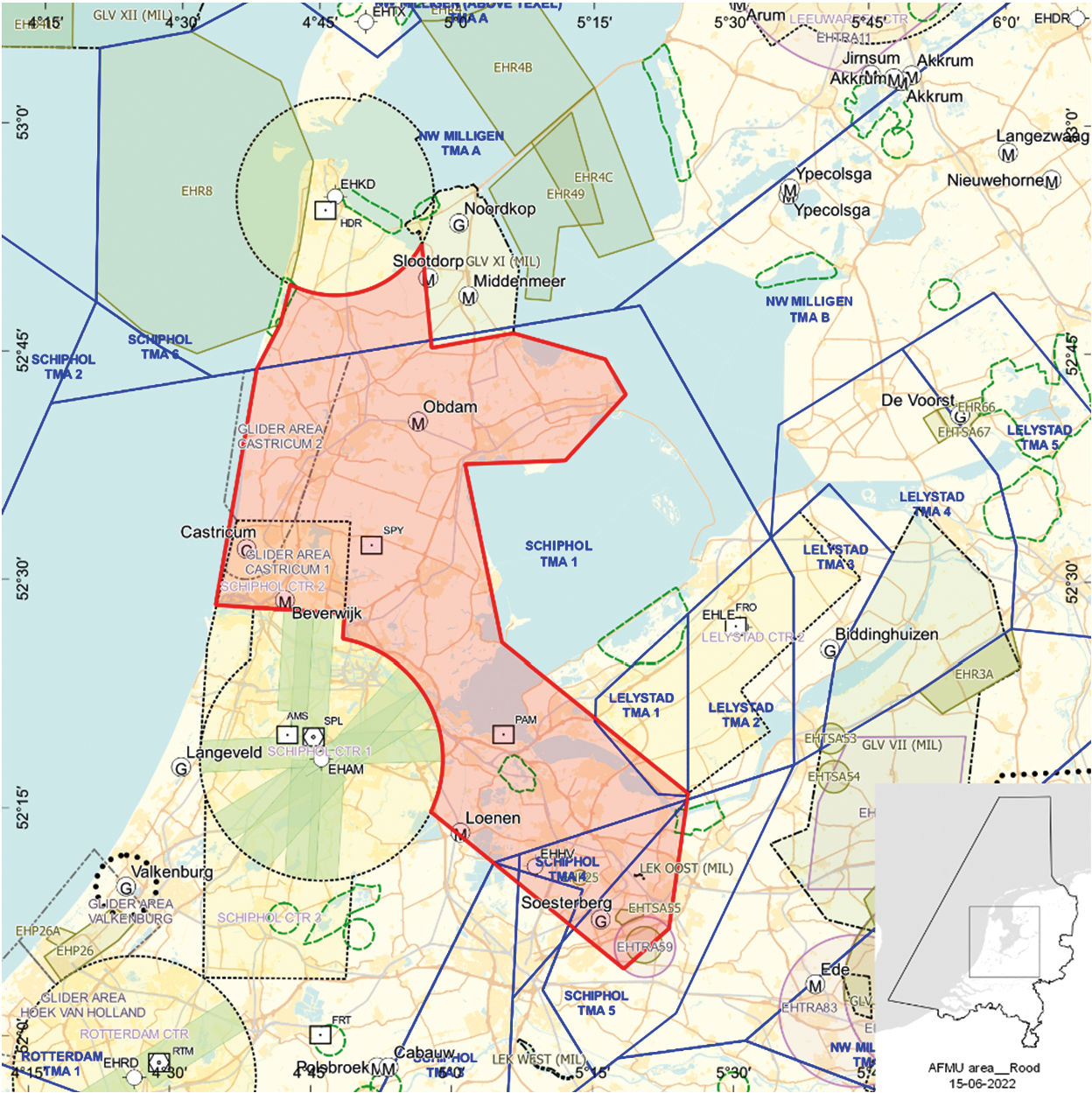 Figuur 4: Oefengebied (tijdelijk laagvlieggebied) Warhammer West