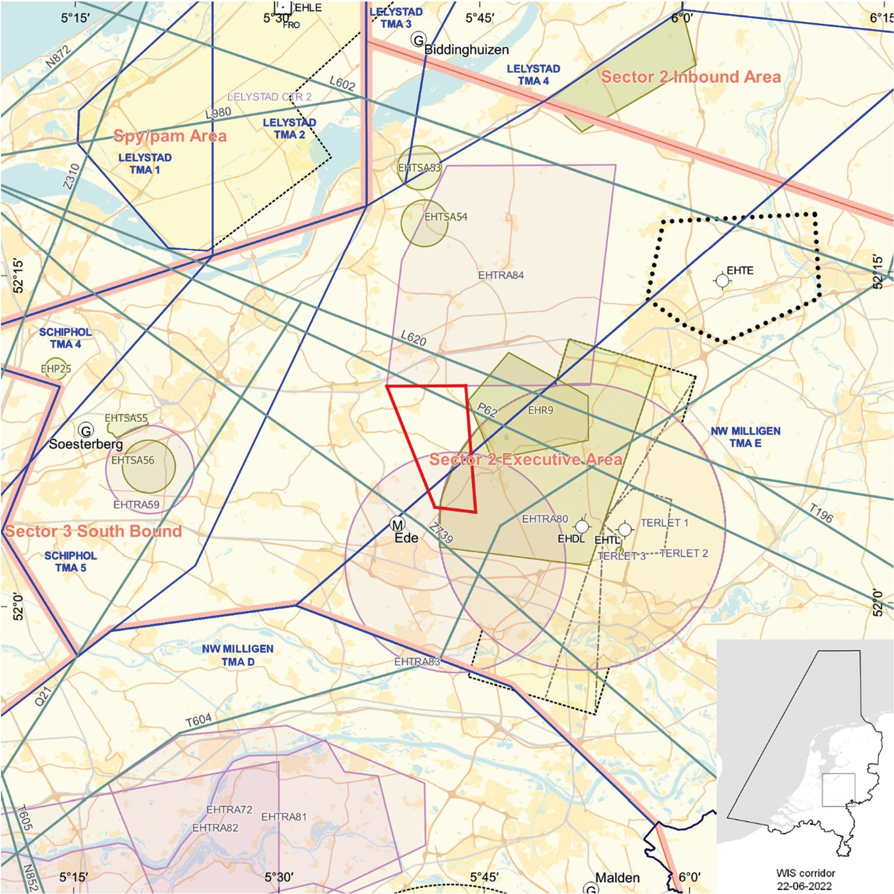 Figuur: Oefengebied WIS