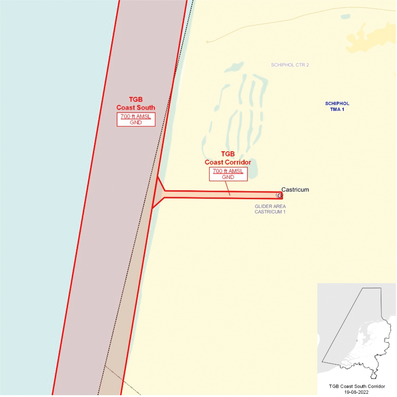 Figuur 2: TGB Coast South en Coast corridor