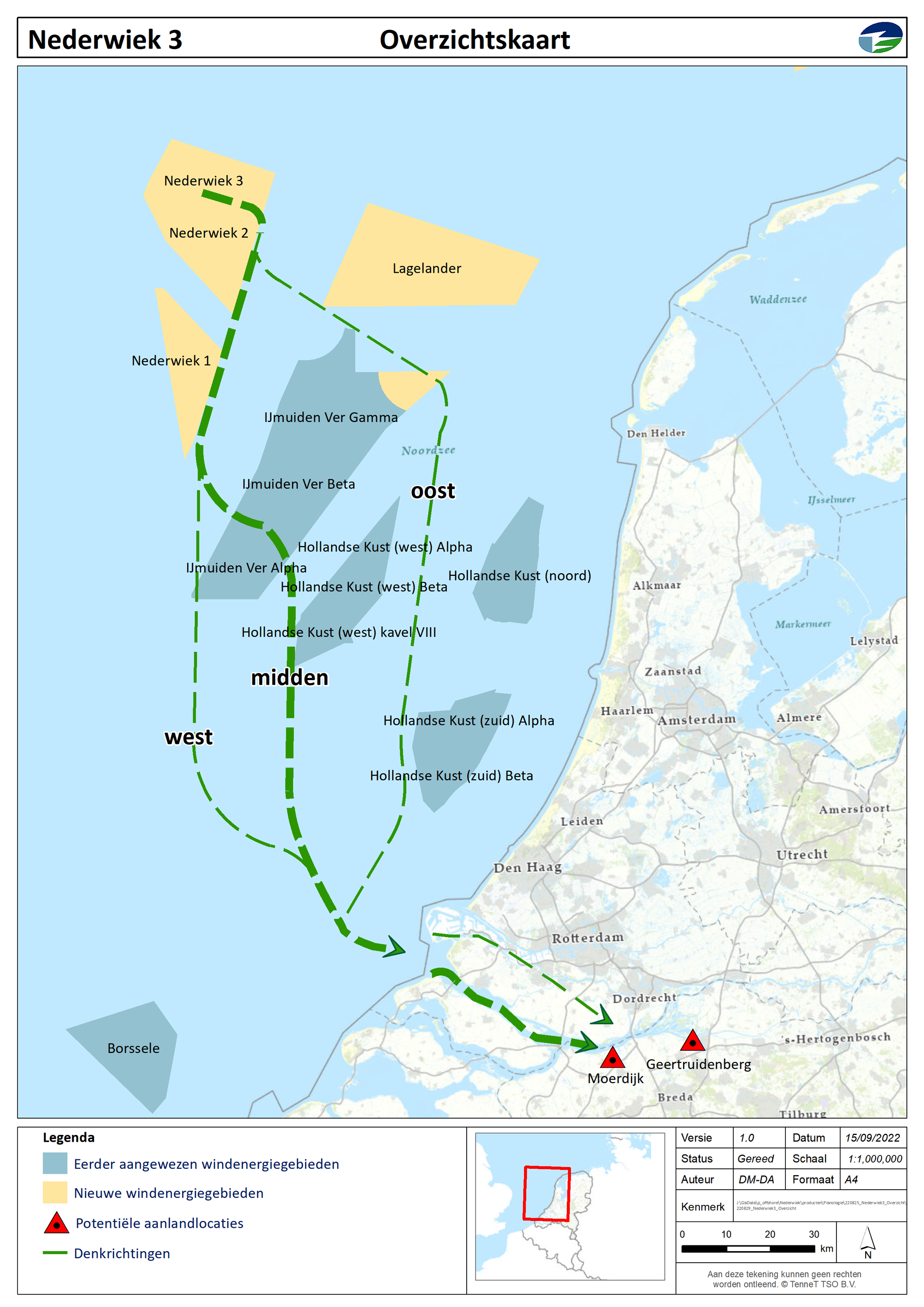 Figuur 1 Overzichtskaart Nederwiek 3.