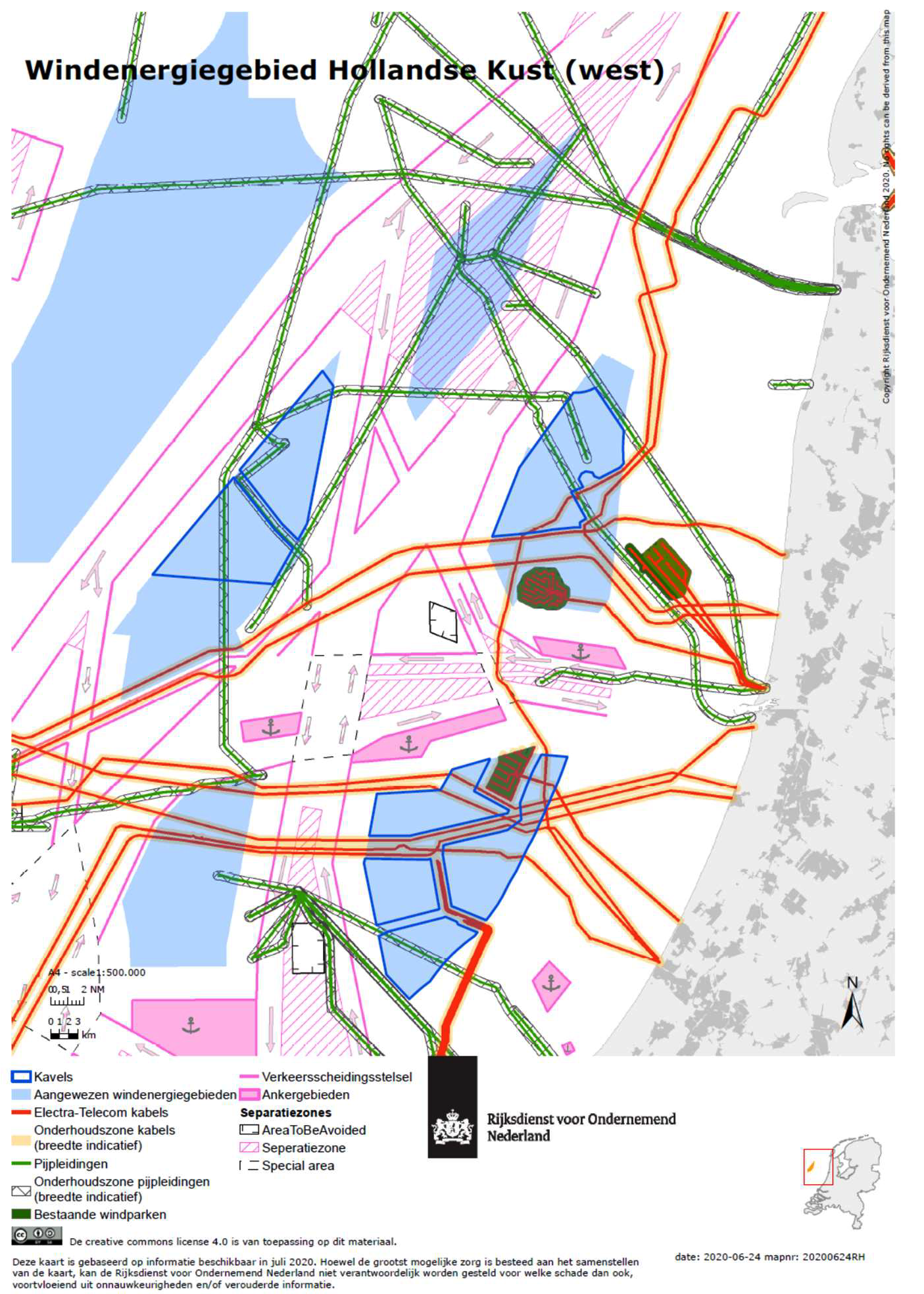 Figuur 2: Ligging van windenergiegebied Hollandse Kust (west)