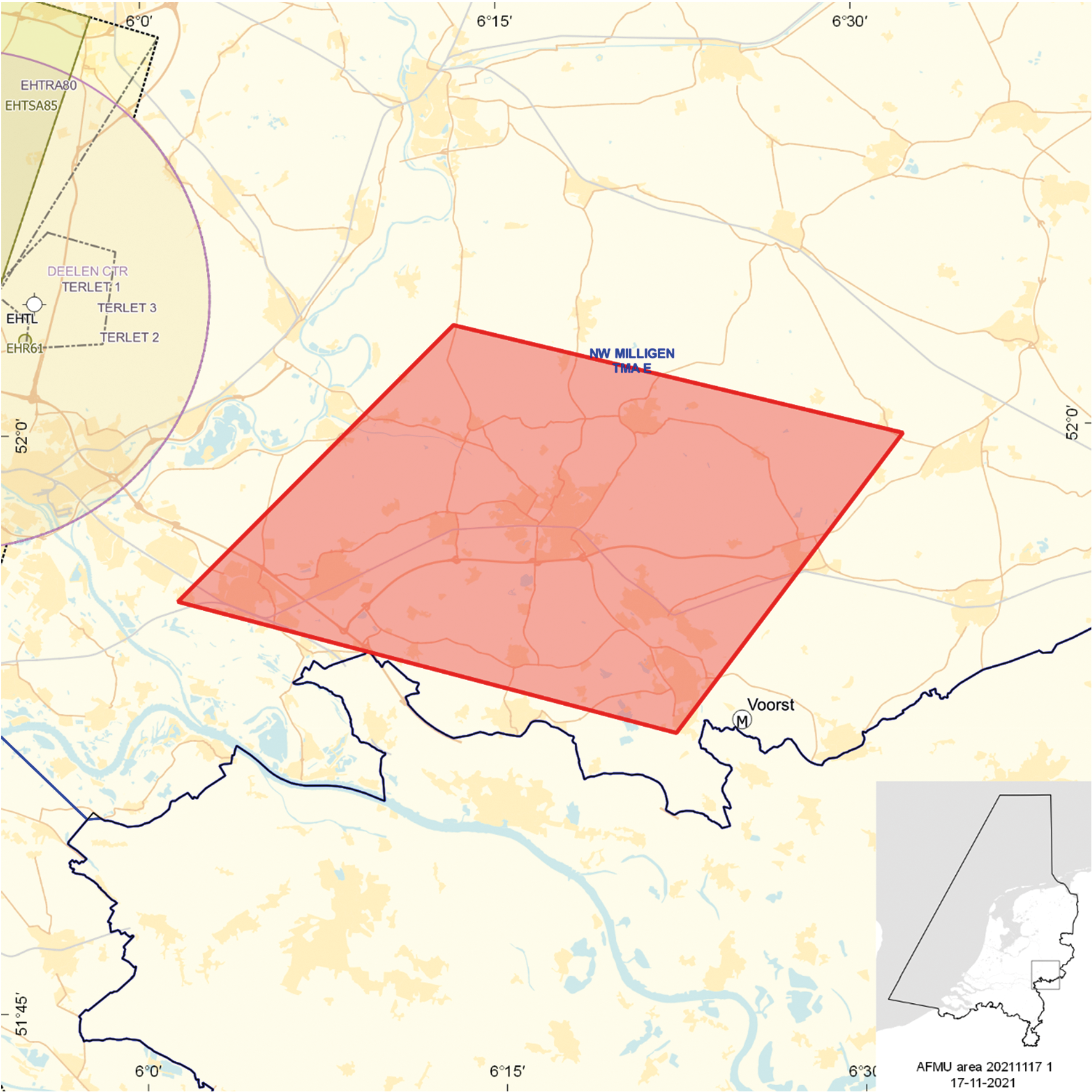 Oefengebied (tijdelijk laagvlieggebied) Doetinchem