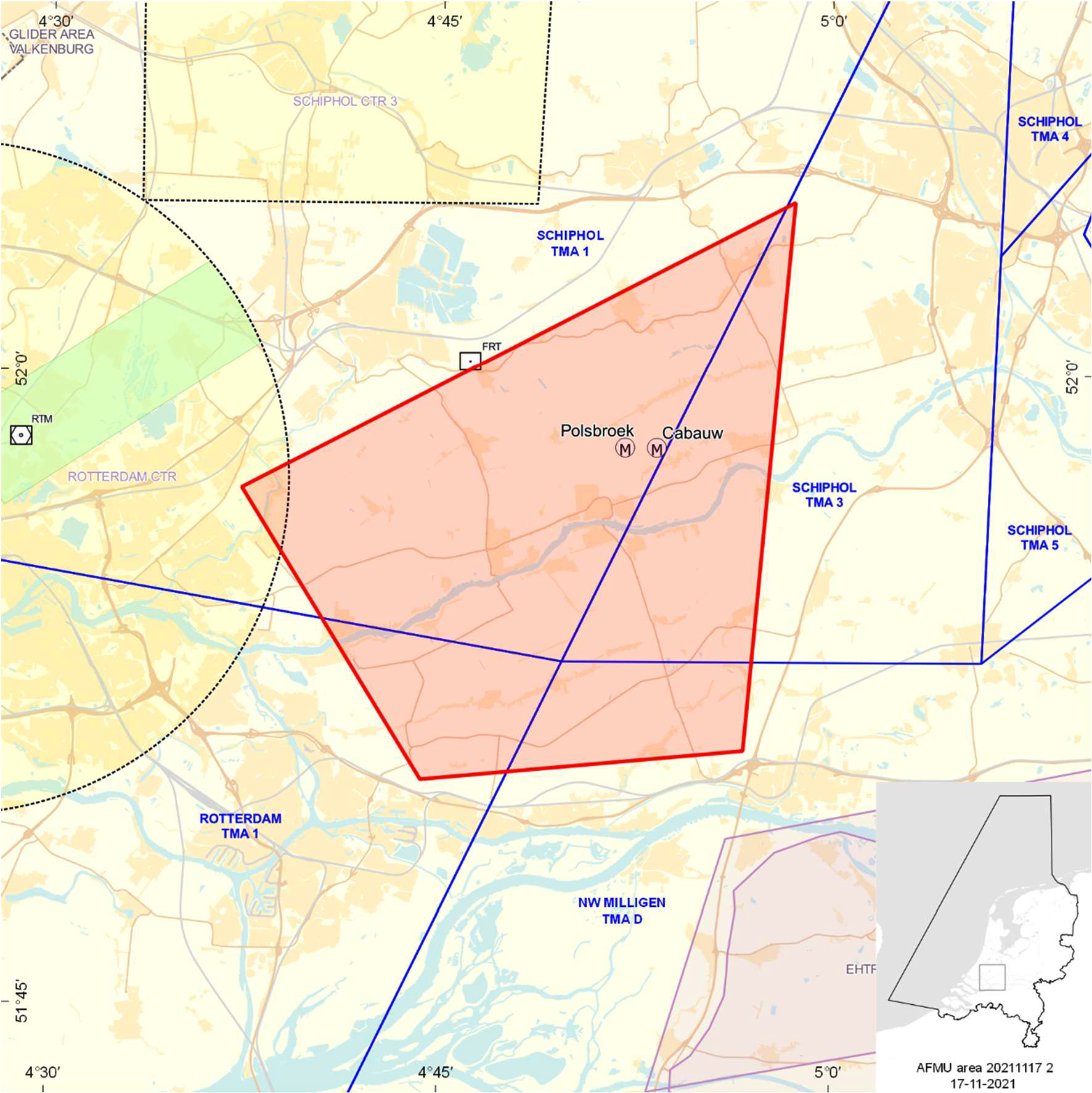 Oefengebied (tijdelijk laagvlieggebied) Schoonhoven