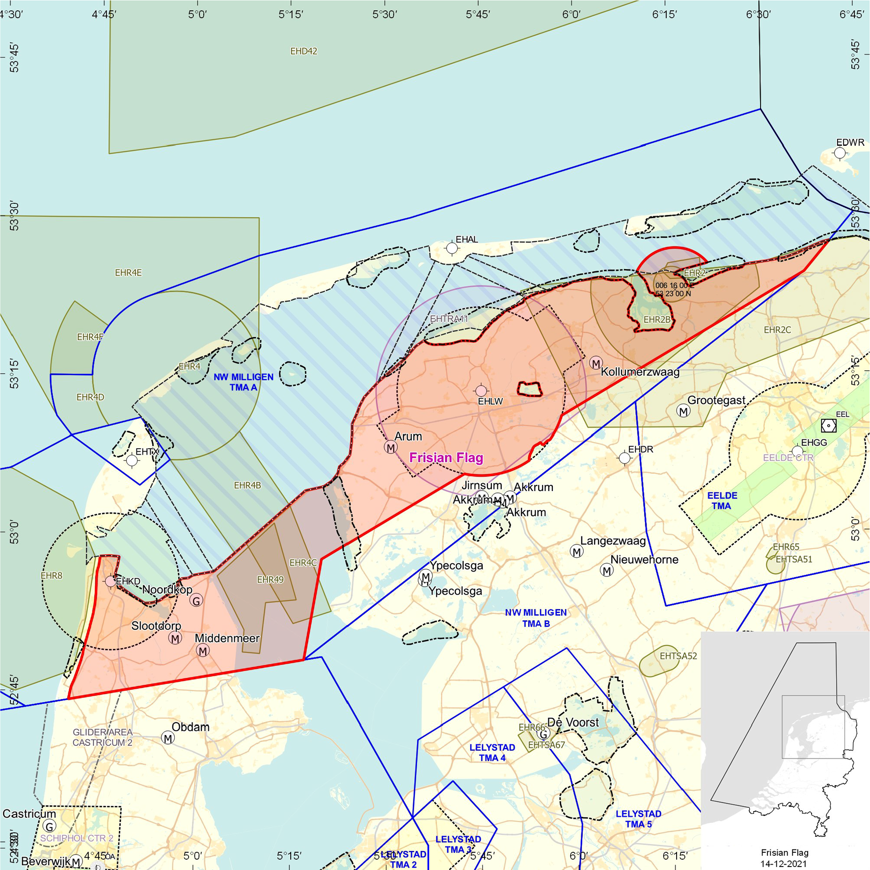 Oefengebied (tijdelijk laagvlieggebied) Frisian Flag