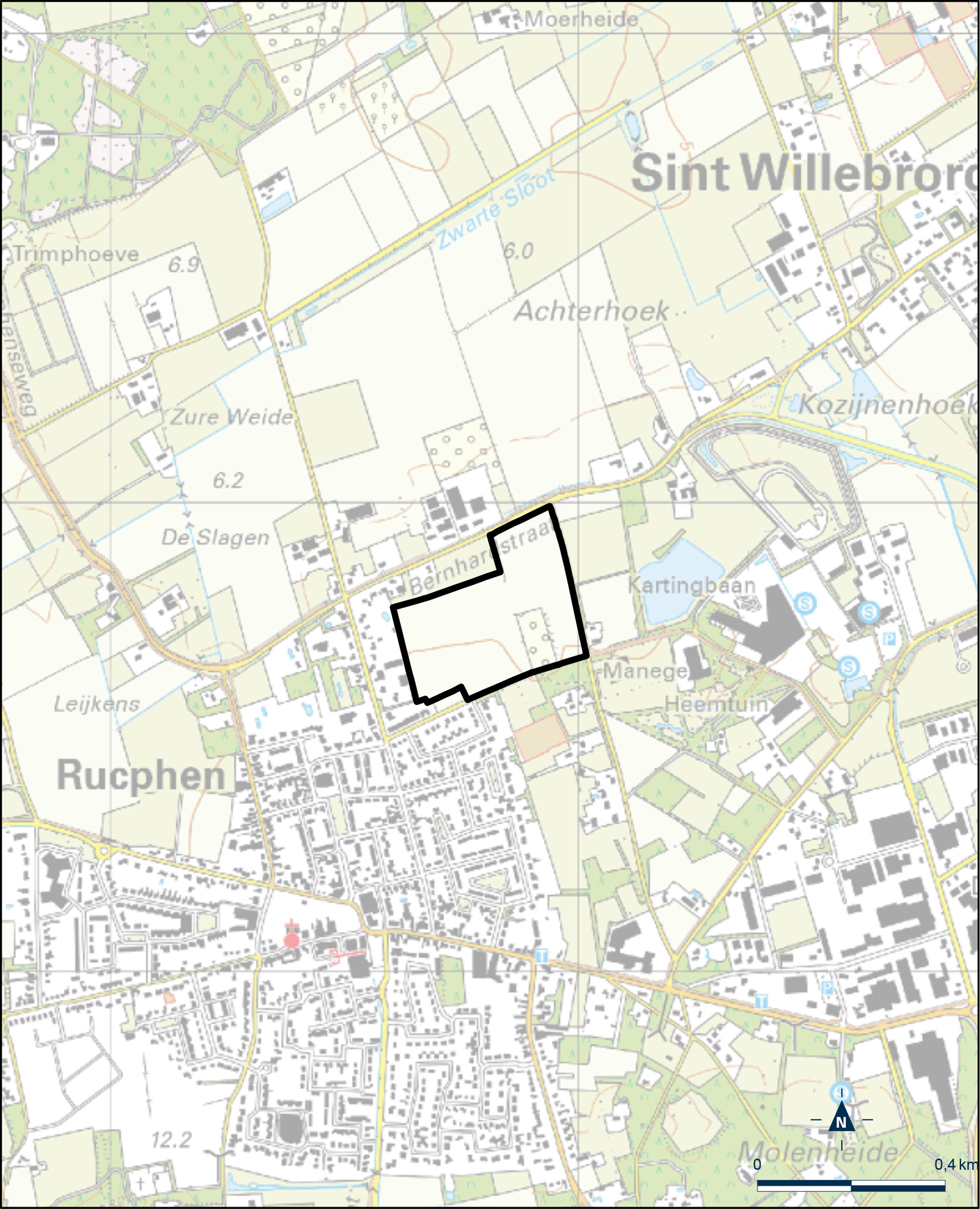Kaart Rucphen, Rucphen Noord