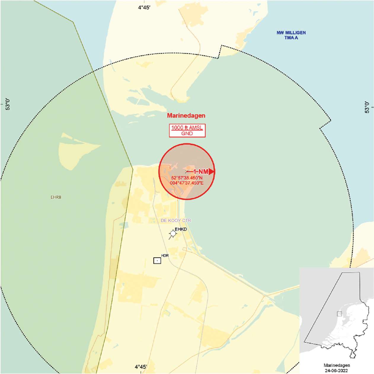 Figuur: Demonstratiegebied Marinedagen 2023