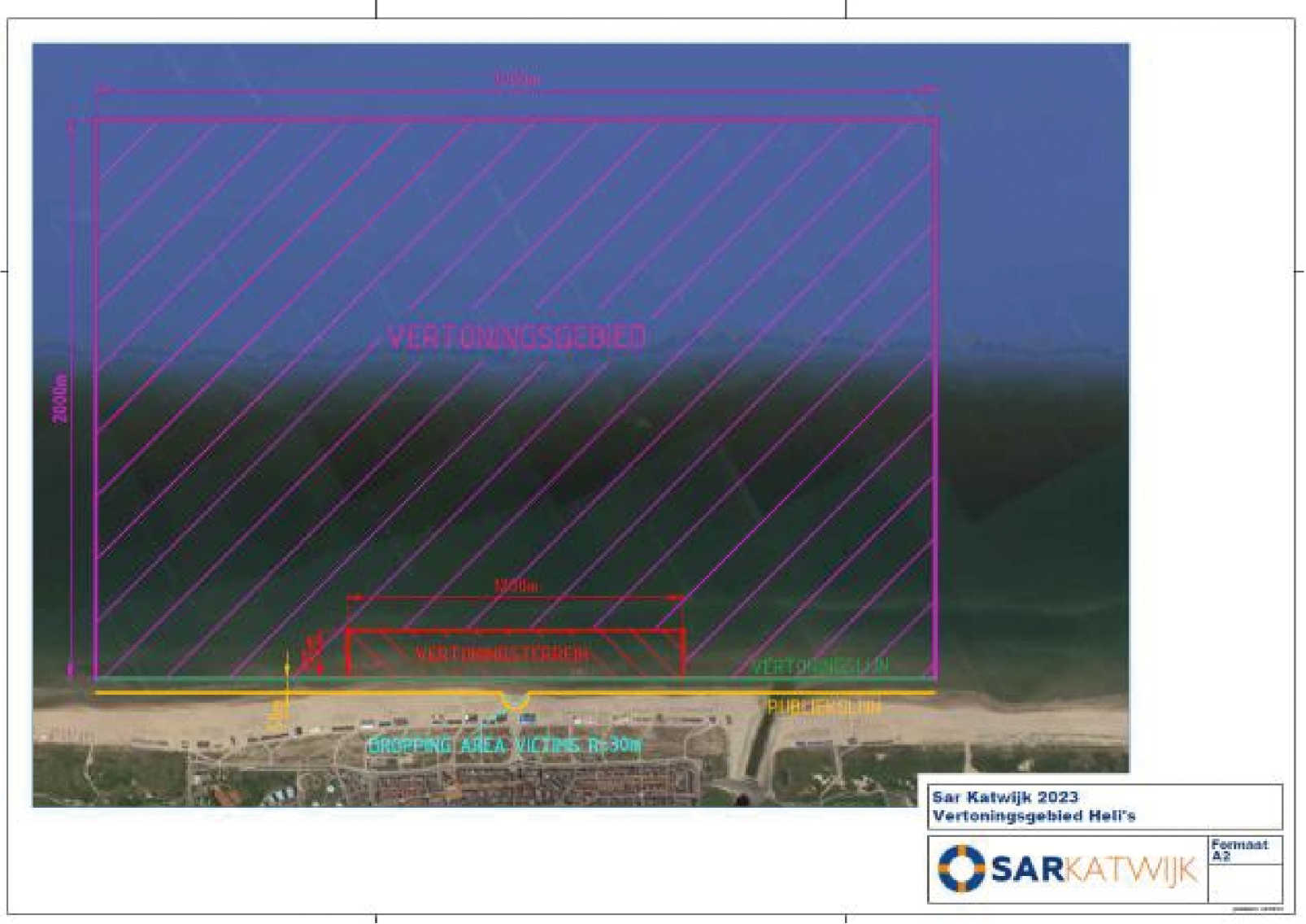 Publiekgebied demonstratie helikopters