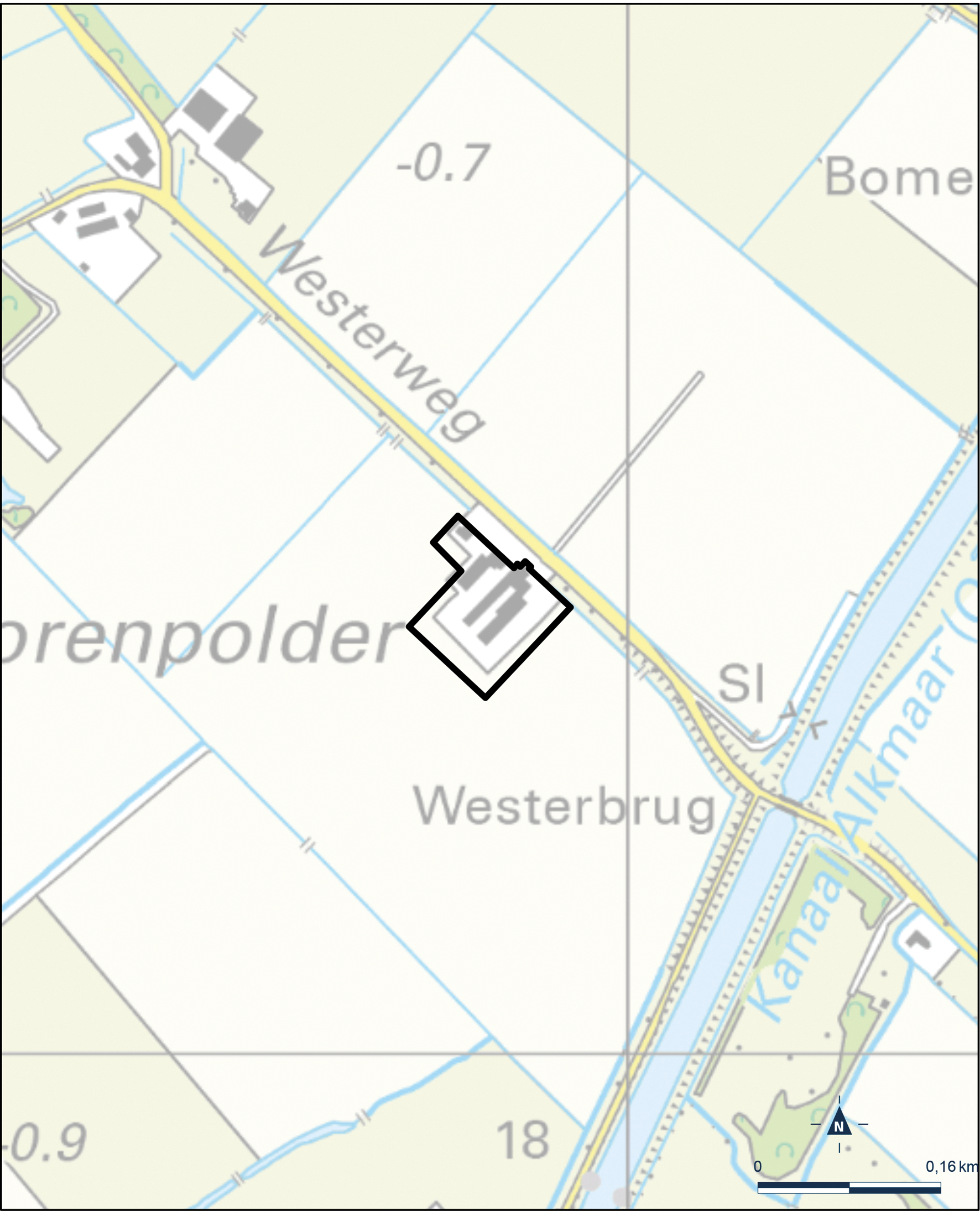 Kaart Hollands Kroon, Westerweg 27 Nieuwe Niedorp