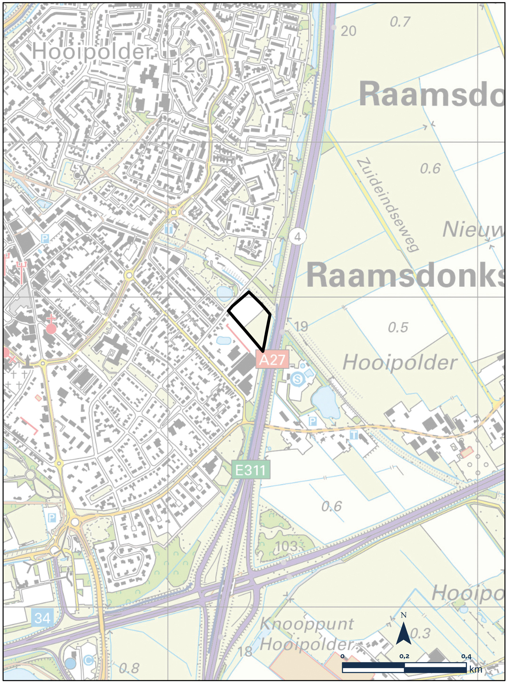 Kaart Geertruidenberg, Omschoorweg
