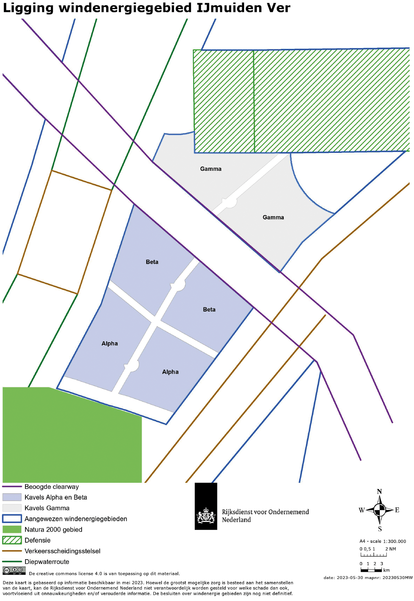 Figuur 2: Ligging van windenergiegebied IJmuiden Ver.