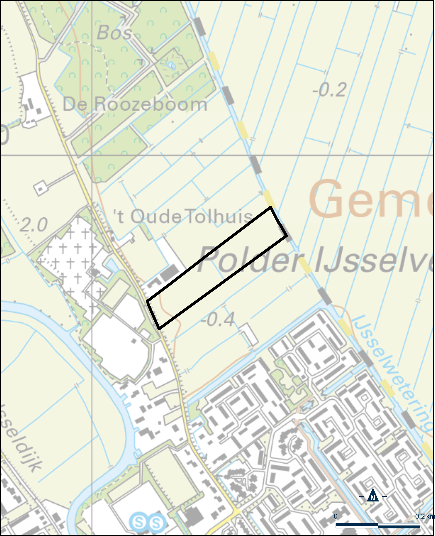 Kaart IJsselstein, Noord IJsseldijk