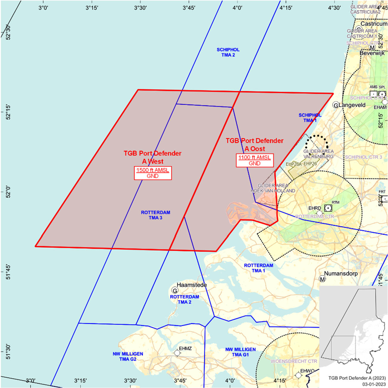 Figuur 1: TGB’s Port Defender A West en Port Defender A Oost