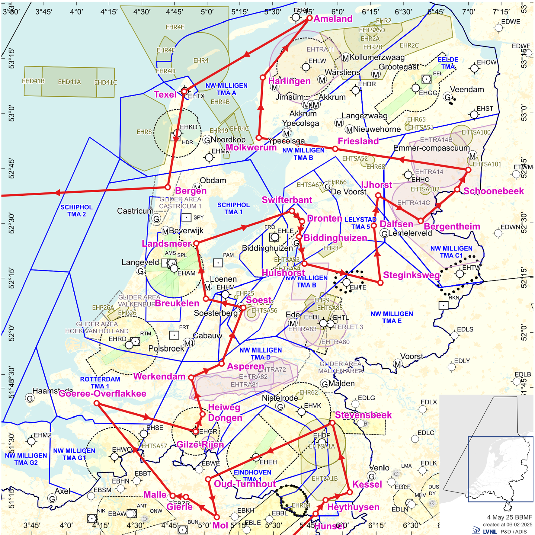 Figuur: voorgenomen route