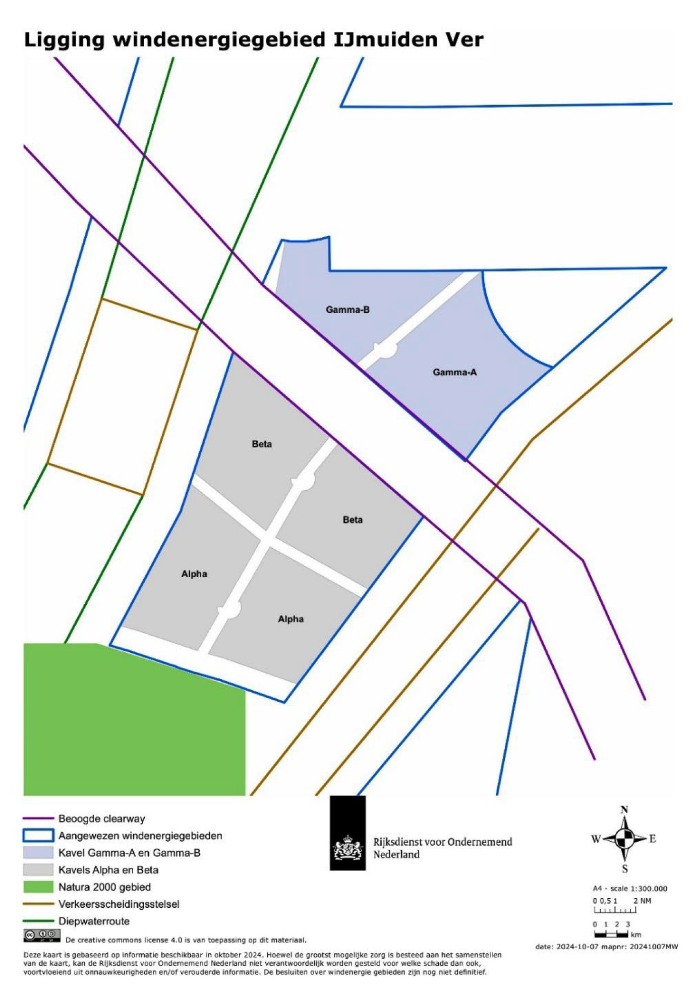 Figuur 3: Ligging van windenergiegebied IJmuiden Ver.