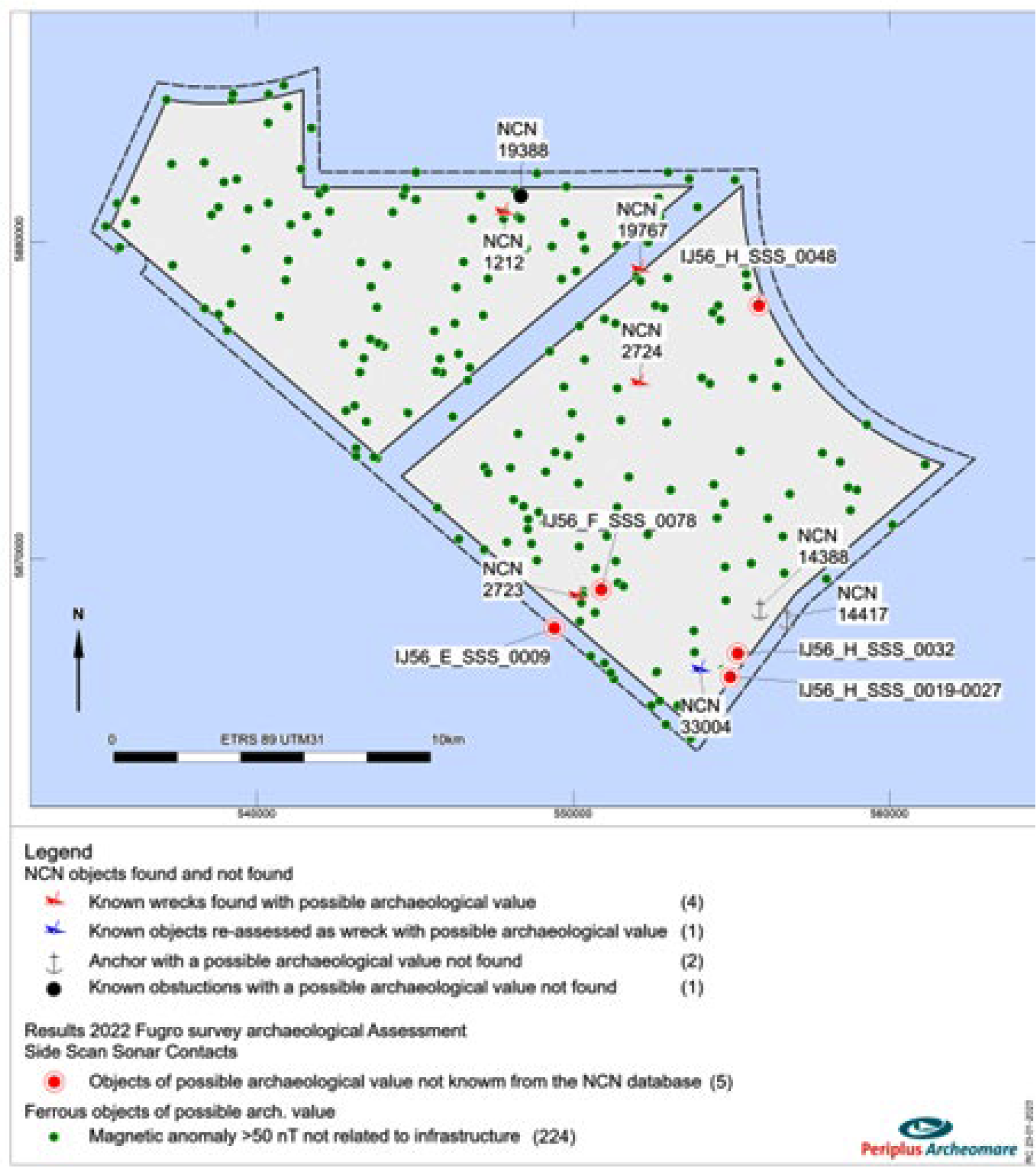 Figuur 7: Objecten met een mogelijke archeologische waarde