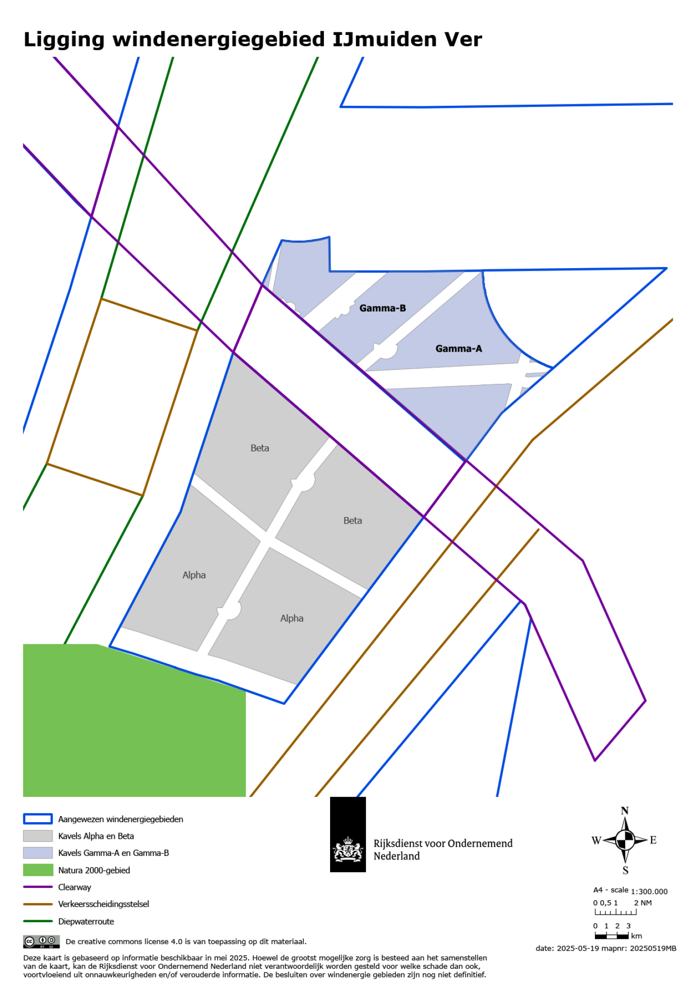 Figuur 3: Ligging van windenergiegebied IJmuiden Ver.