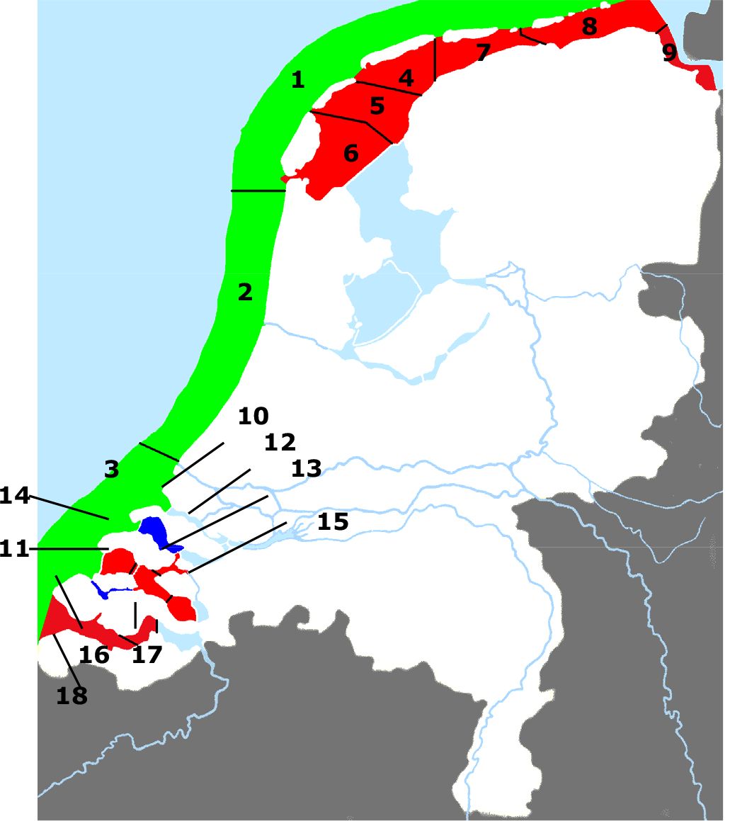 Figuur 2.1 Ligging productiegebieden