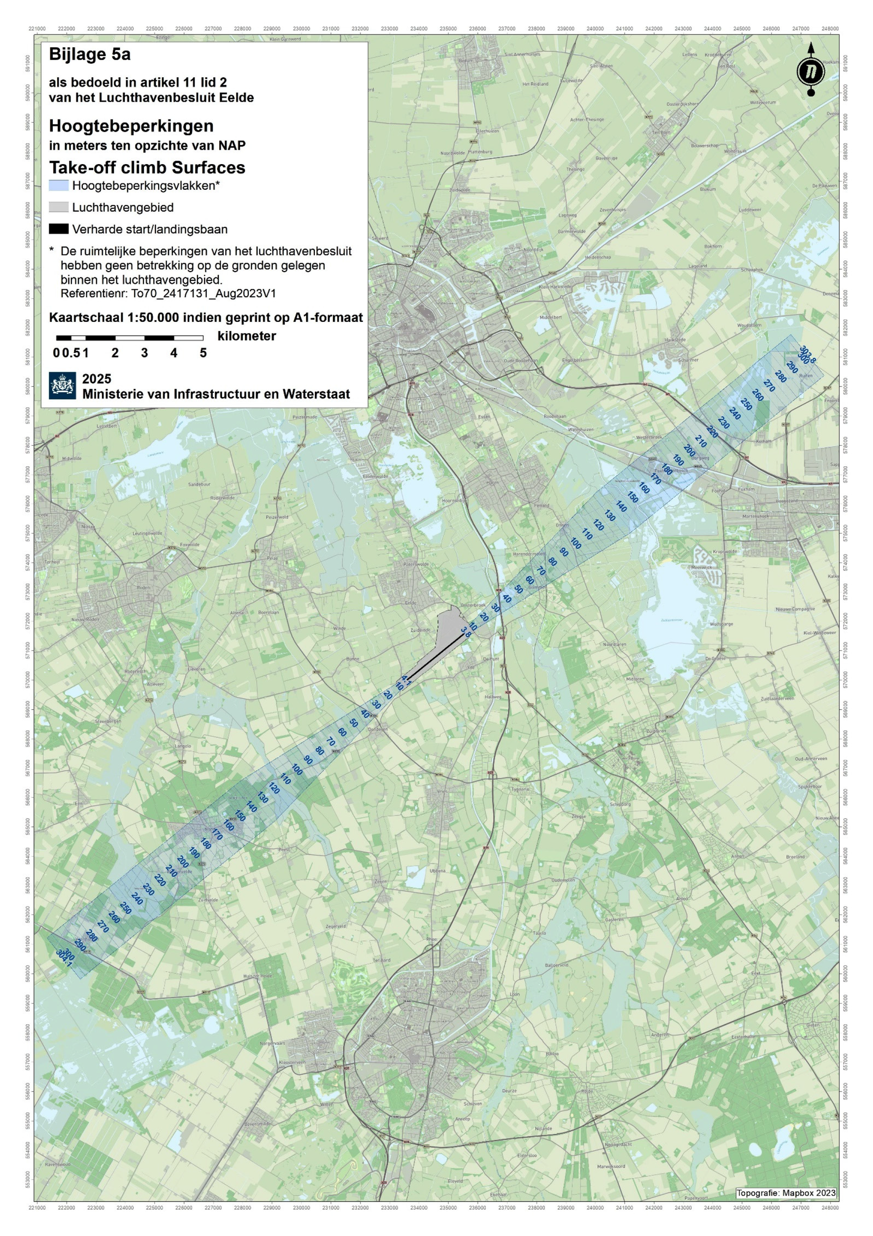 Bijlage 5a als bedoeld in artikel 11, tweede lid, van het Luchthavenbesluit Eelde