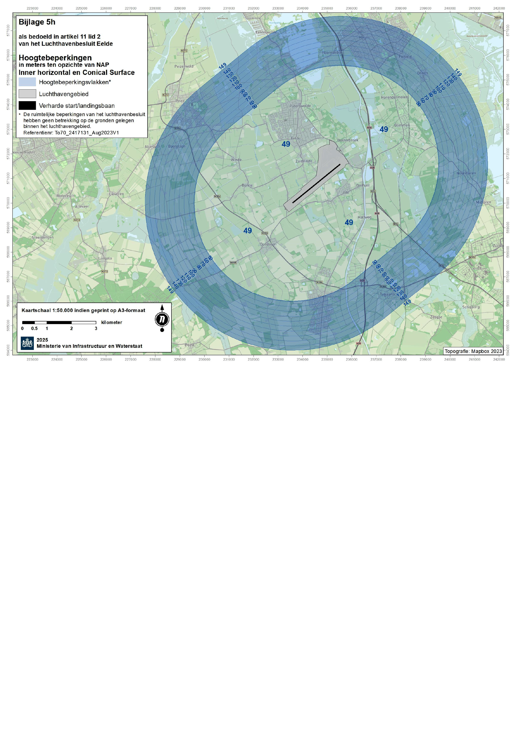 Bijlage 5h als bedoeld in artikel 11, tweede lid, van het Luchthavenbesluit Eelde