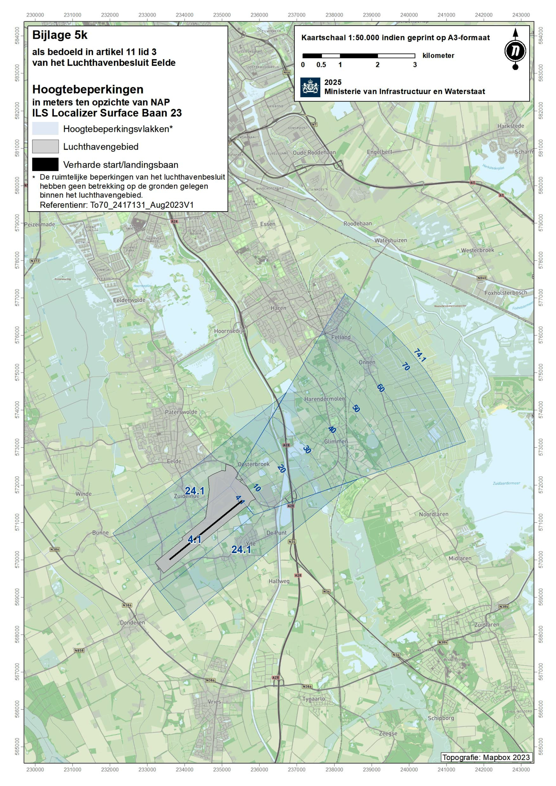 Bijlage 5k als bedoeld in artikel 11, derde lid, van het Luchthavenbesluit Eelde