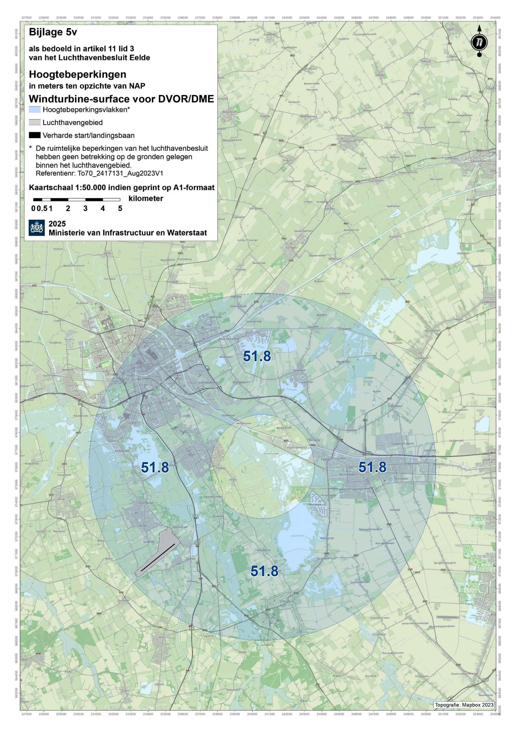 Bijlage 5v als bedoeld in artikel 11, derde lid, van het Luchthavenbesluit Eelde