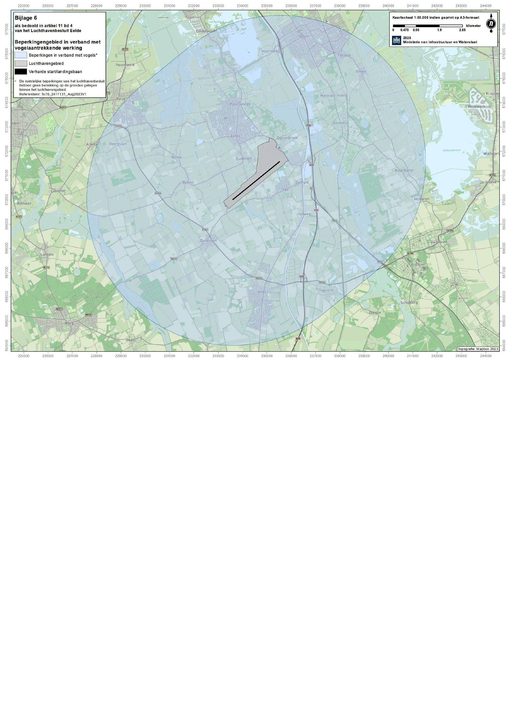 Bijlage 6 als bedoeld in artikel 11, vierde lid, van het Luchthavenbesluit Eelde