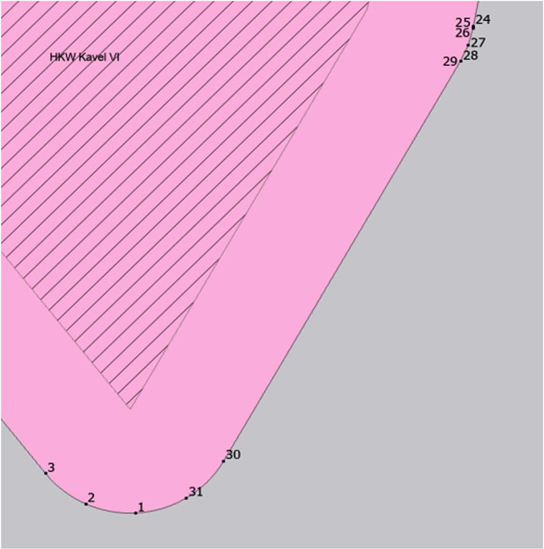 Kaart 3: detailkaart zuidzijde