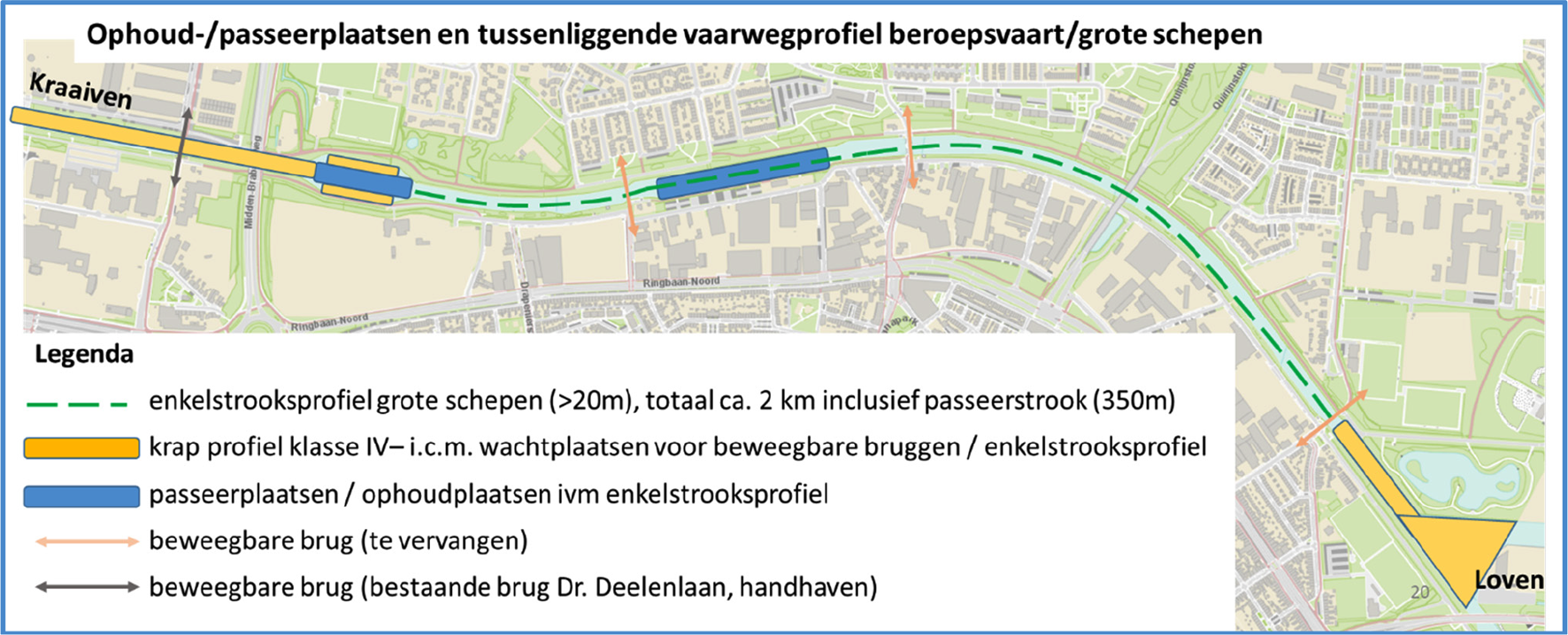Optimalisatie WHK Kraaiven – Loven met vaarwegprofielen en locaties passeer-, wacht-, en ophoudplaatsen