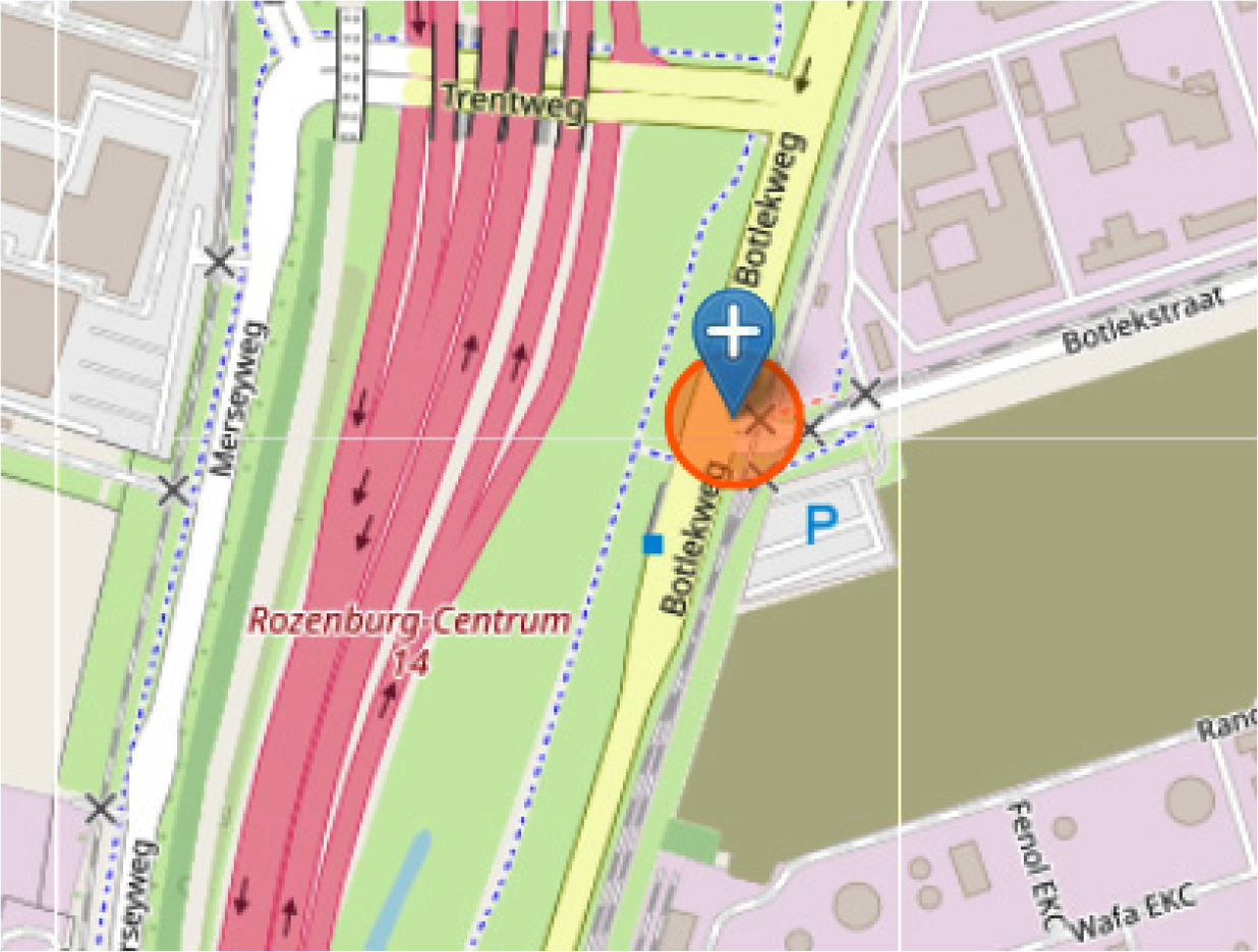 Locatie: kruising Botlekweg met de Botlekstraat