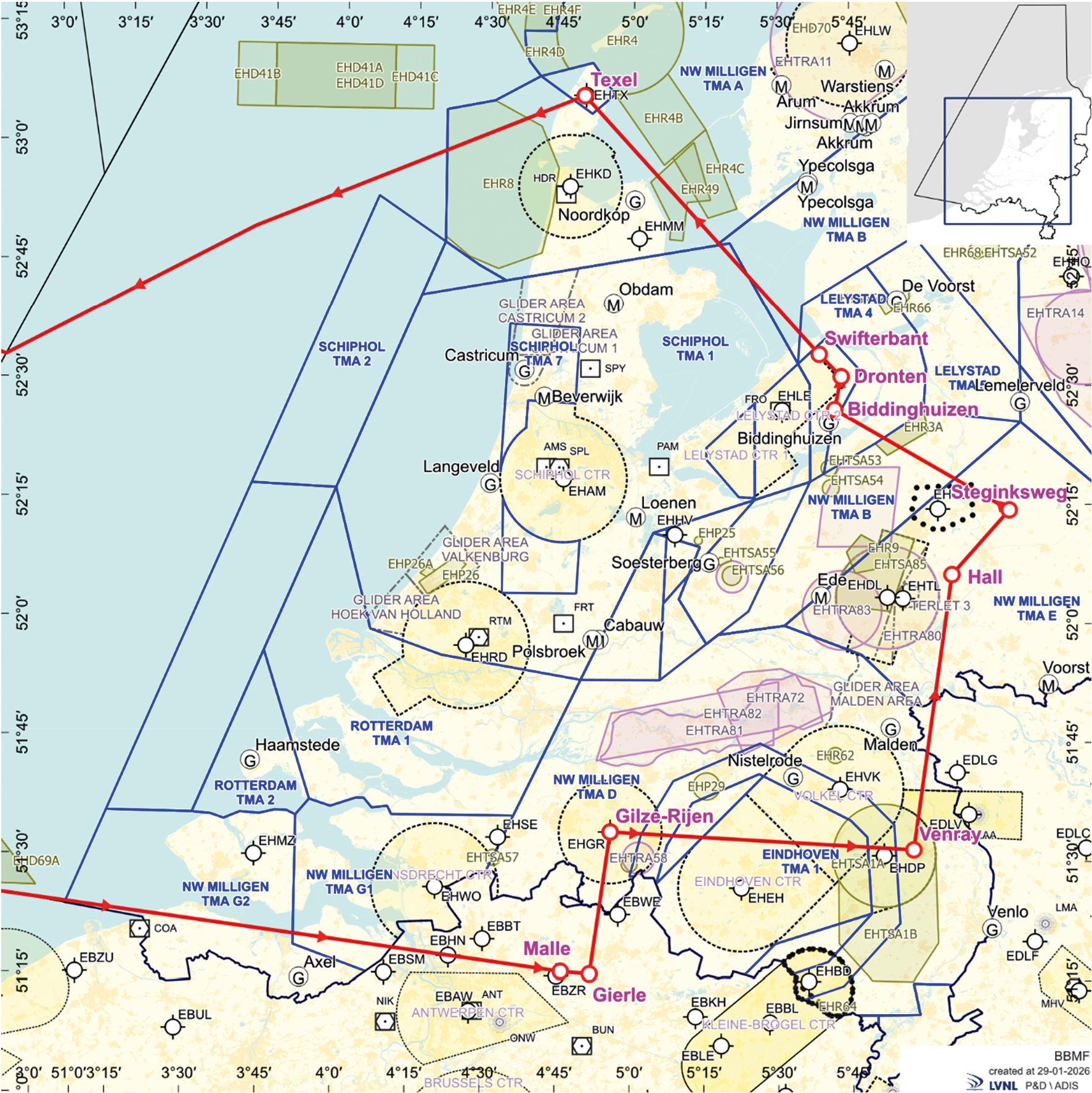Figuur: voorgenomen route