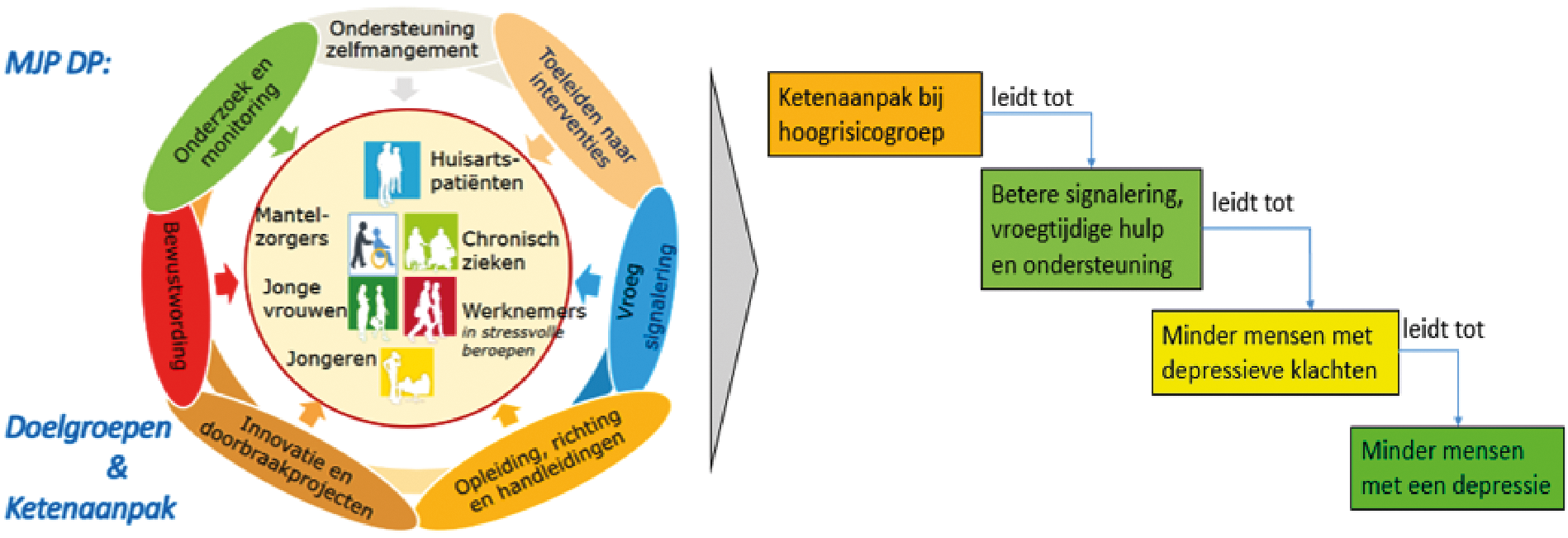 Figuur 1: Veranderstrategie Meerjarenprogramma Depressiepreventie