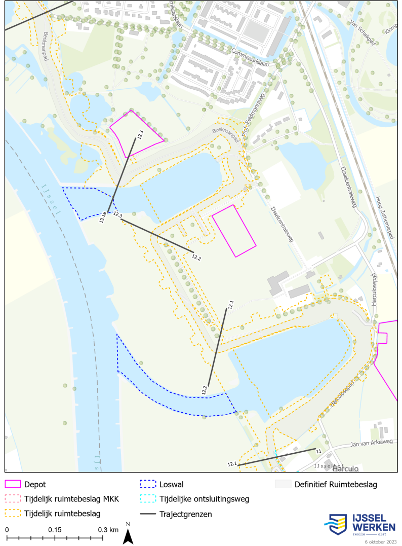 Afbeelding ‎6-18 Tijdelijk ruimtebeslag dijkmodule Midden-Noord 2 (bijlage 9.2 Kaartenboek)